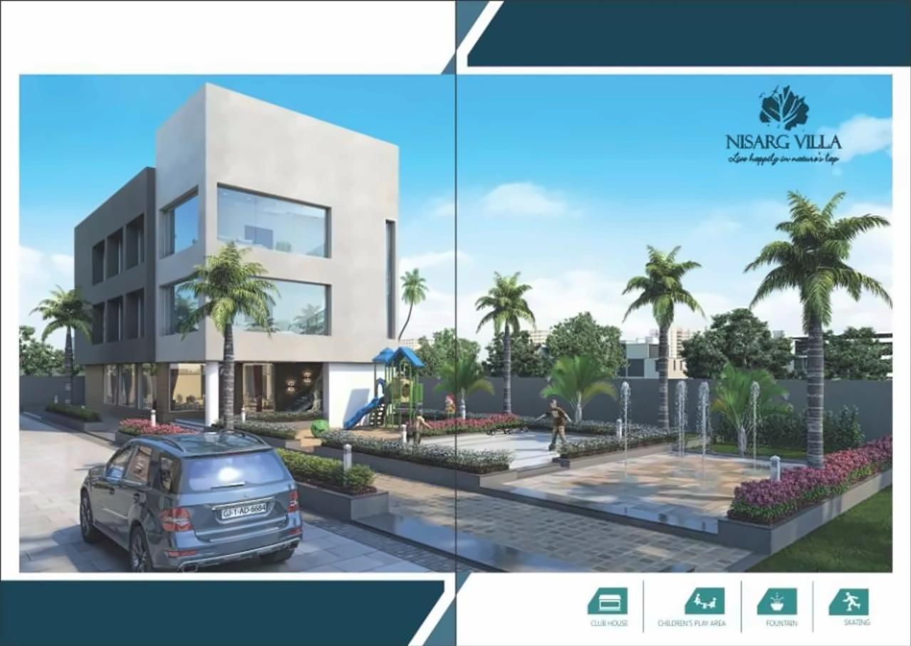 3D Elevation of real estate project Nisarg Villa located at Vijalpore, Navsari, Gujarat