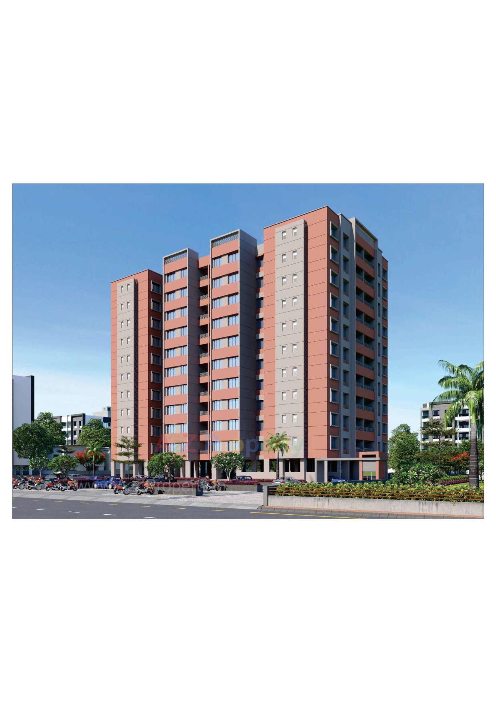 3D Elevation of real estate project Olivia Homes located at Jamalpore, Navsari, Gujarat