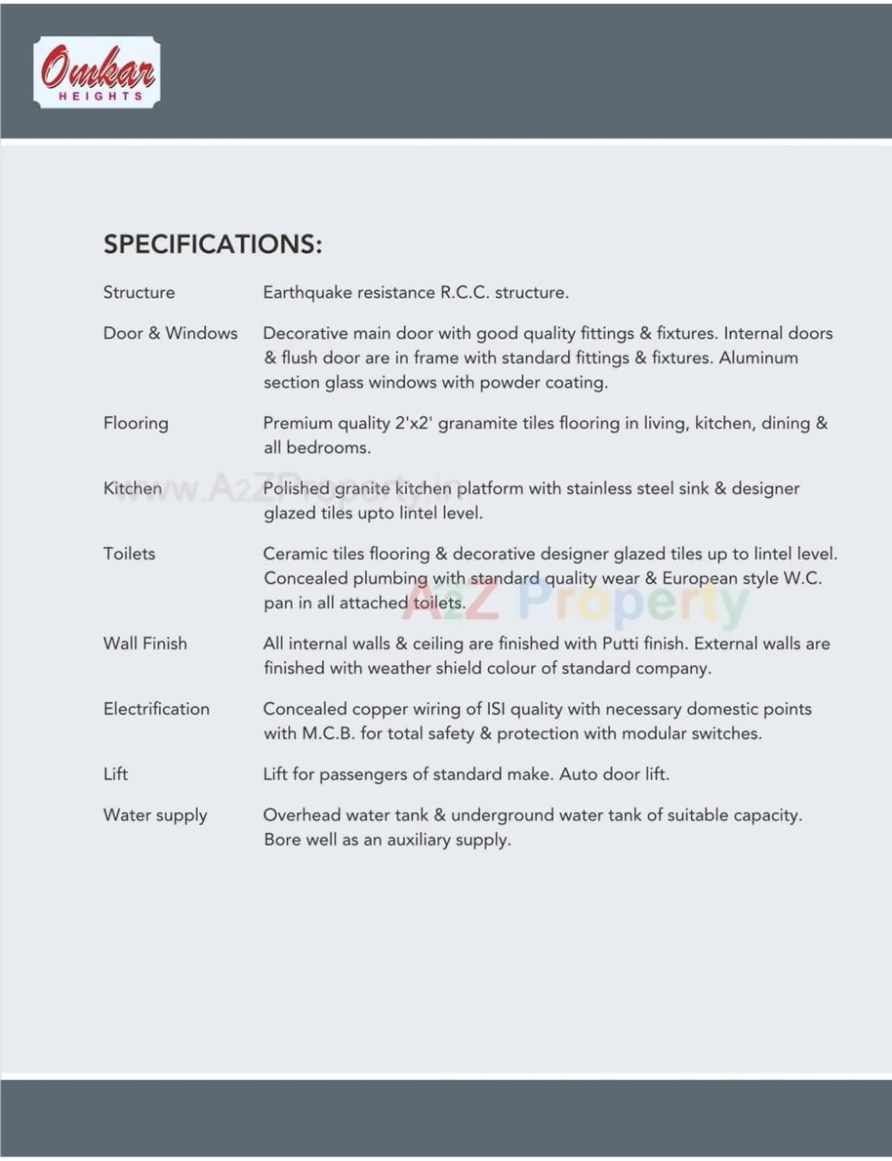  of real estate project Omkar Heights located at Chhapara, Navsari, Gujarat