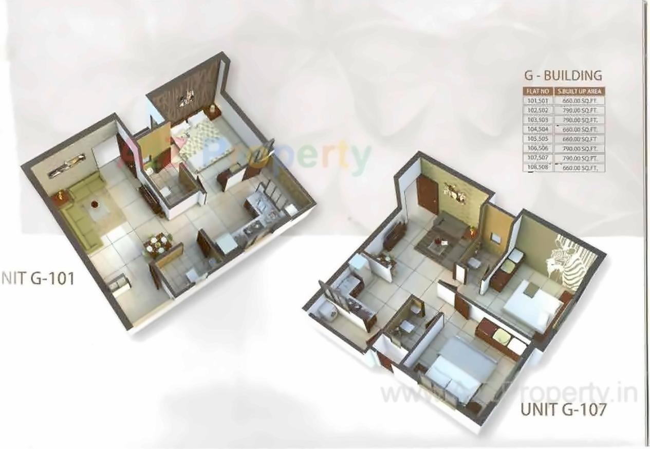 Layout of real estate project Prabhakunj Flowers located at Chovisi, Navsari, Gujarat