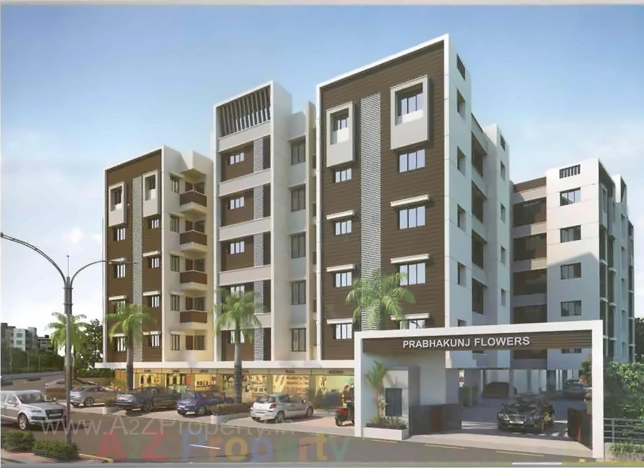 3D Elevation of real estate project Prabhakunj Flowers located at Chovisi, Navsari, Gujarat