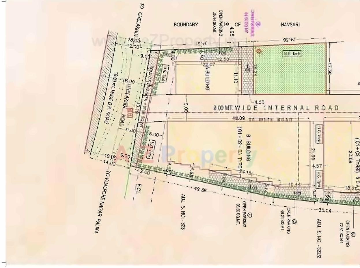 Layout of real estate project Prabhakunj Panaisha located at Vijalpore, Navsari, Gujarat
