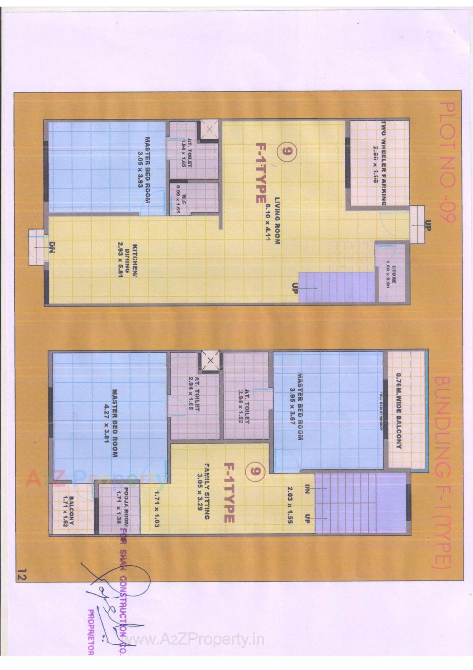 Layout of real estate project Raj Regency located at Desra, Navsari, Gujarat