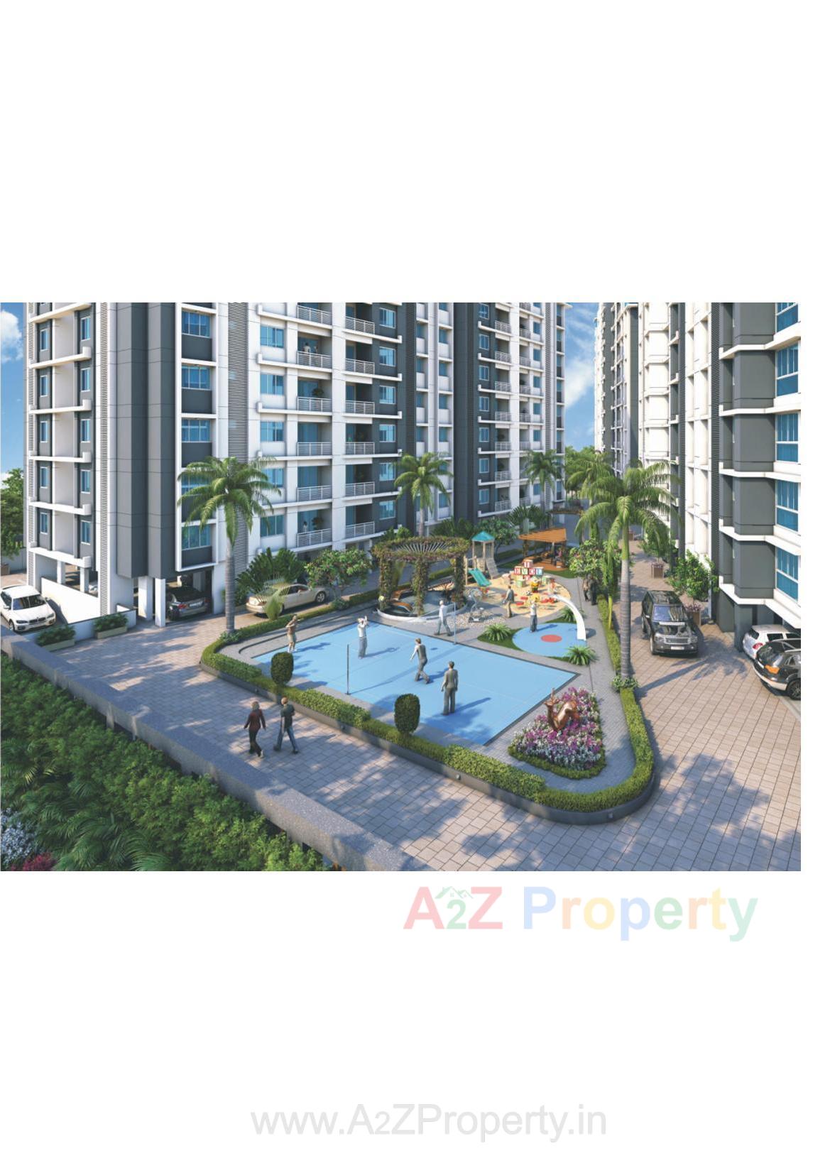 3D Elevation of real estate project Rajhans Coral  (a,b) located at Daseri-tekari, Navsari, Gujarat