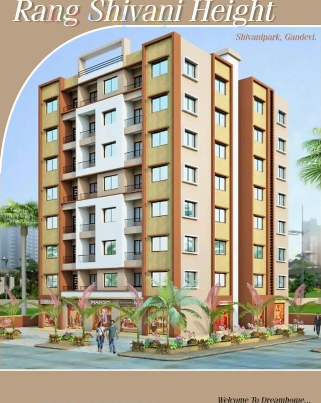 3D Elevation of real estate project Rang Shivani Height located at Ghelkhadi, Navsari, Gujarat