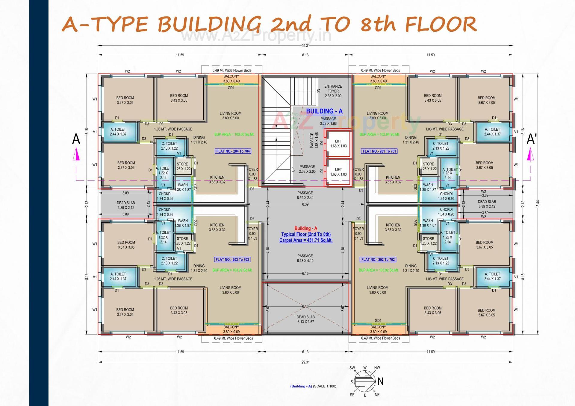 Layout of real estate project Sanskruti Elite located at Jamalpore-tal, Navsari, Gujarat