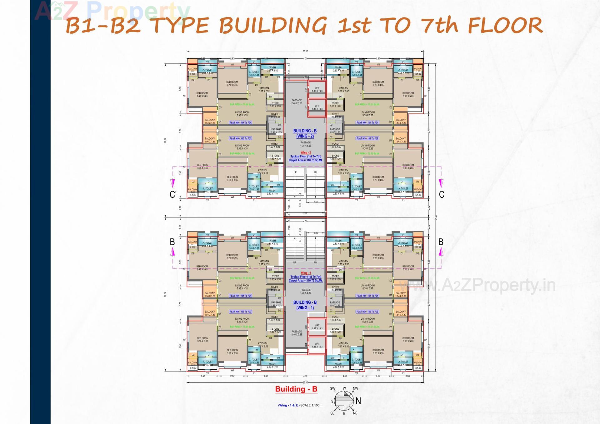 Layout of real estate project Sanskruti Elite located at Jamalpore-tal, Navsari, Gujarat