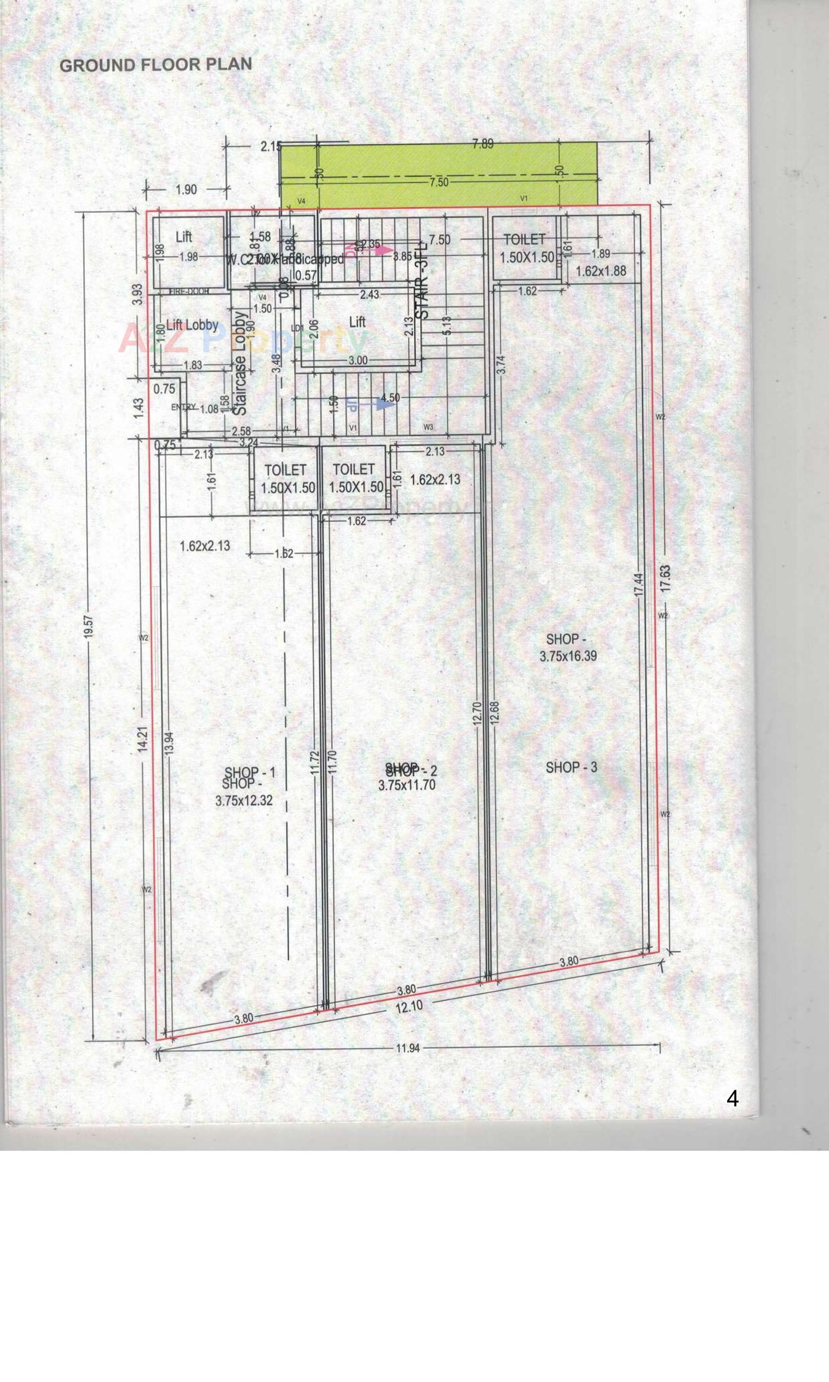 Layout of real estate project Shree Madhav The Business Hub located at City-opposite-to-court, Navsari, Gujarat