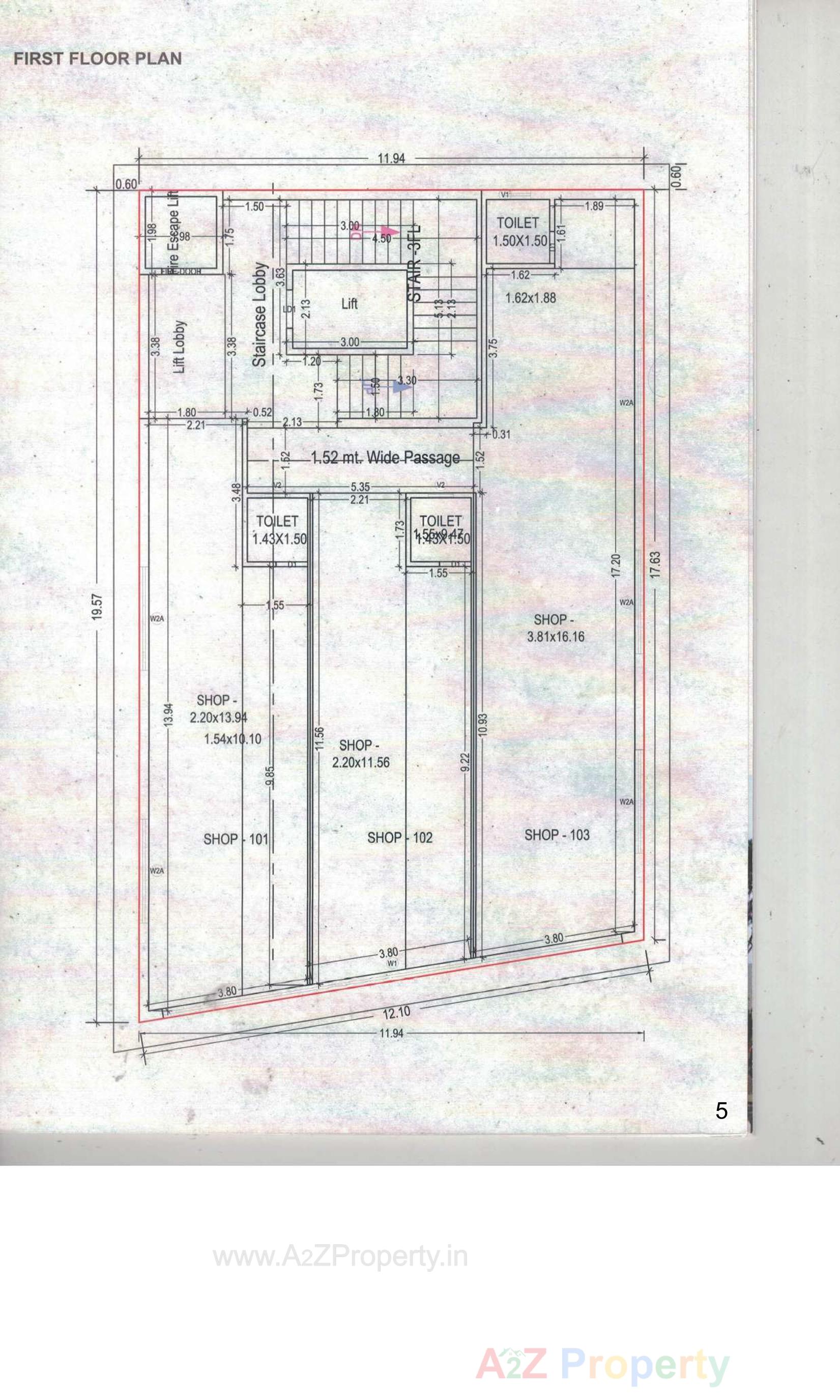Layout of real estate project Shree Madhav The Business Hub located at City-opposite-to-court, Navsari, Gujarat