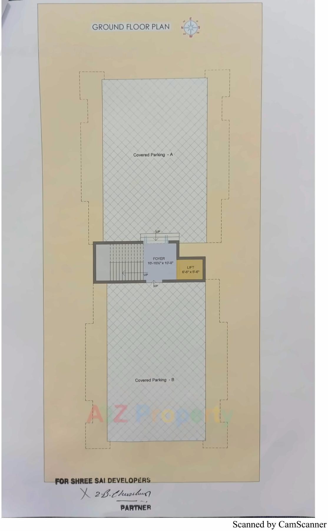 Layout of real estate project Shree Sai Palace located at Desra, Navsari, Gujarat