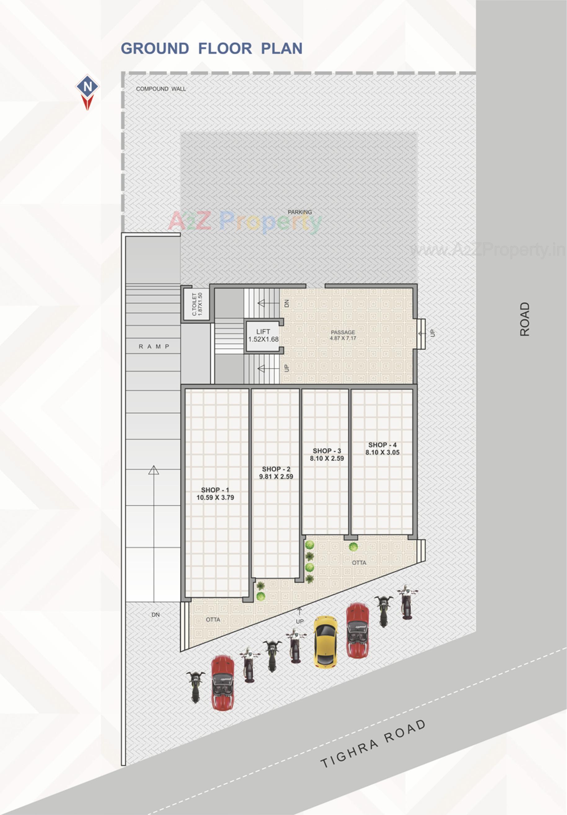 Layout of real estate project Shreepad Heights located at Navsari, Navsari, Gujarat