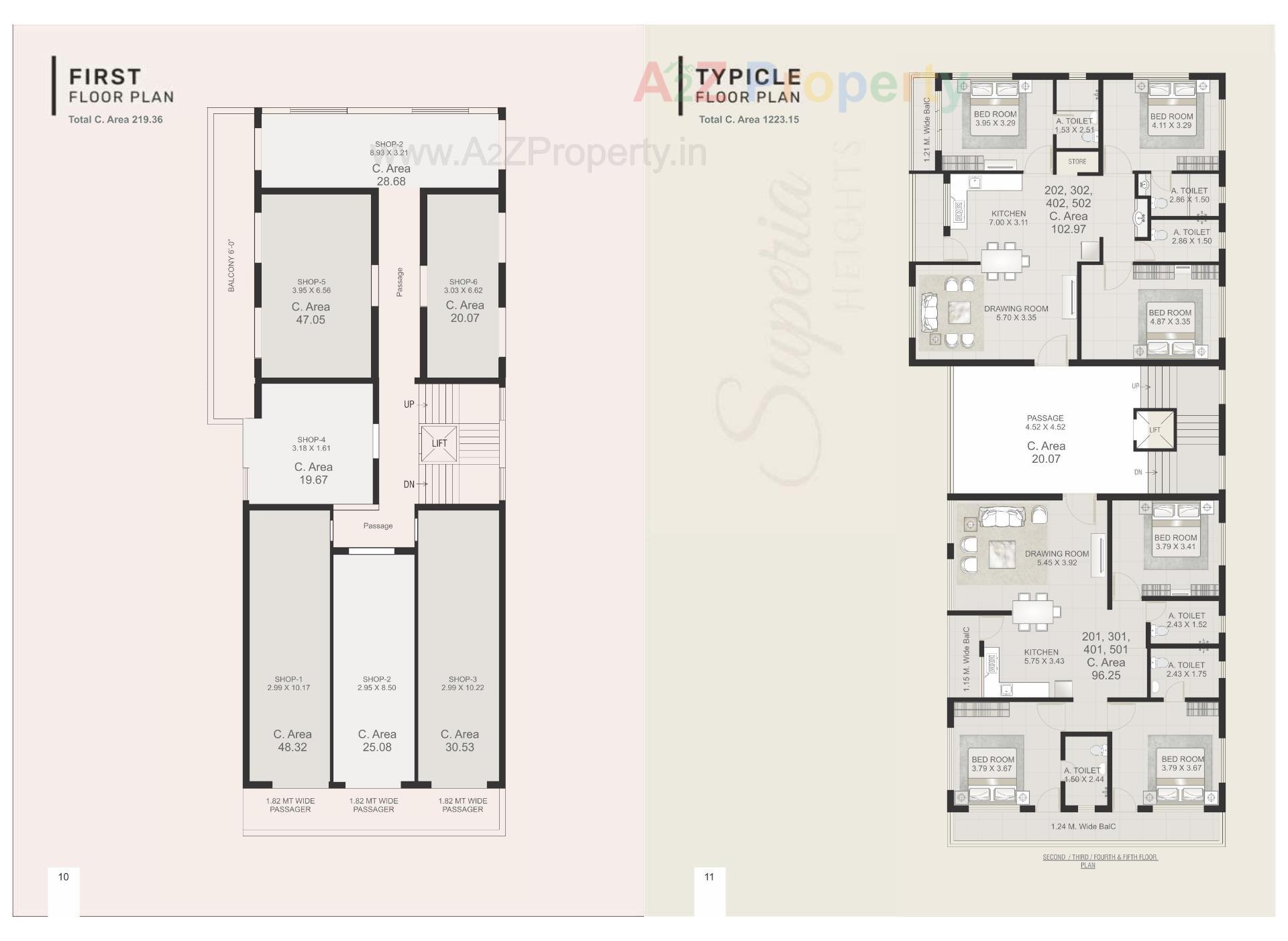 Layout of real estate project Superia Heights located at Bilimora, Navsari, Gujarat