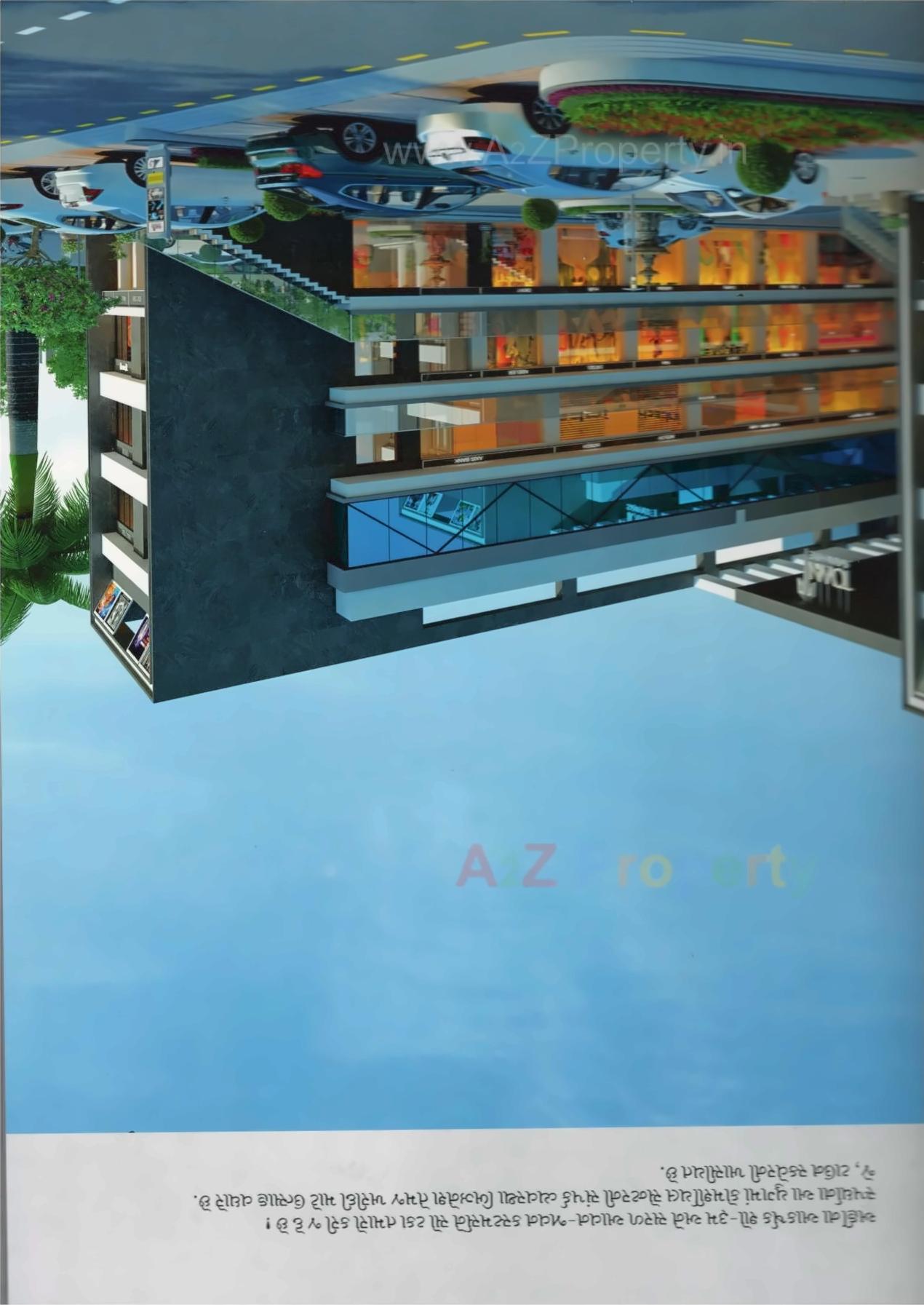 3D Elevation of real estate project Town Square located at Gandevi, Navsari, Gujarat