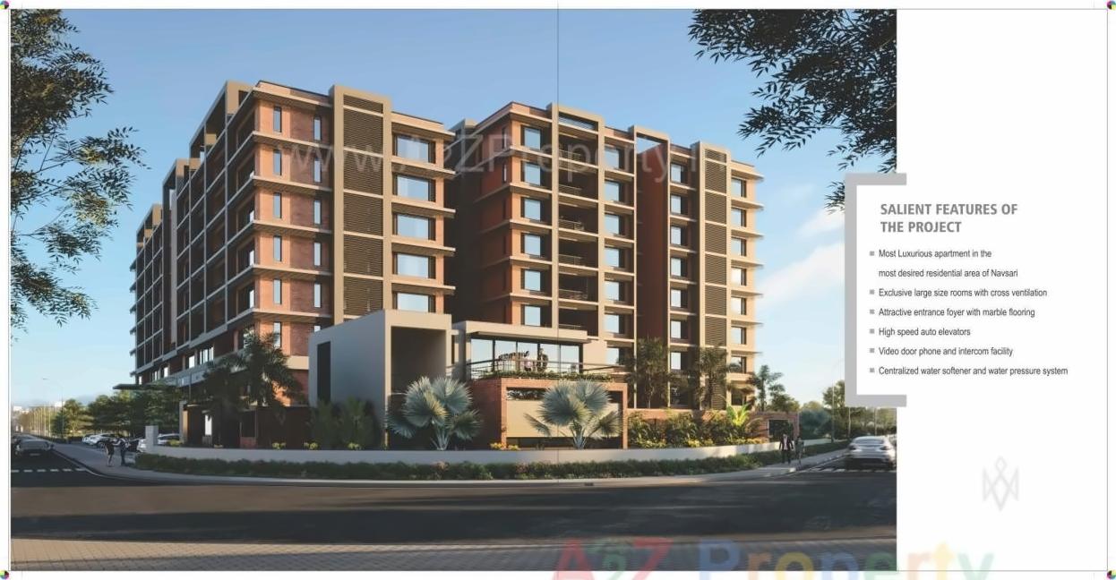 3D Elevation of real estate project Trident located at Navsari, Navsari, Gujarat