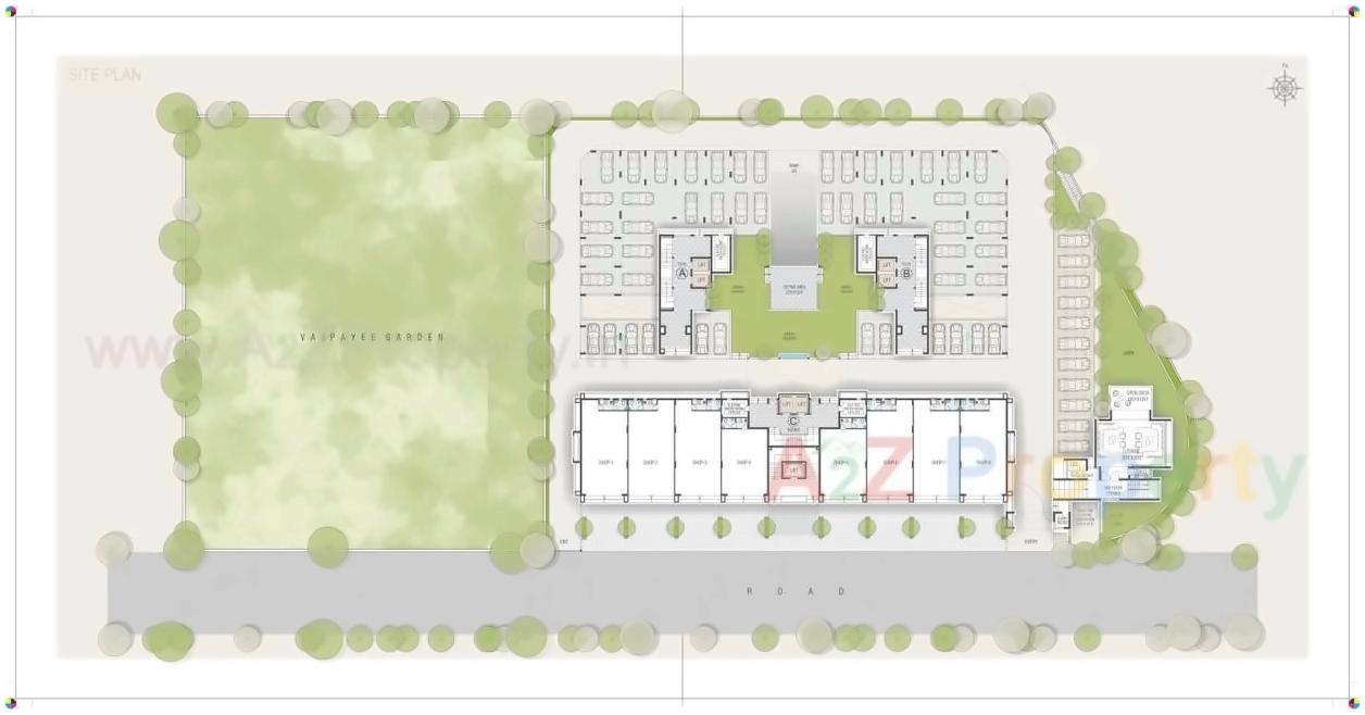 Layout of real estate project Trident located at Navsari, Navsari, Gujarat