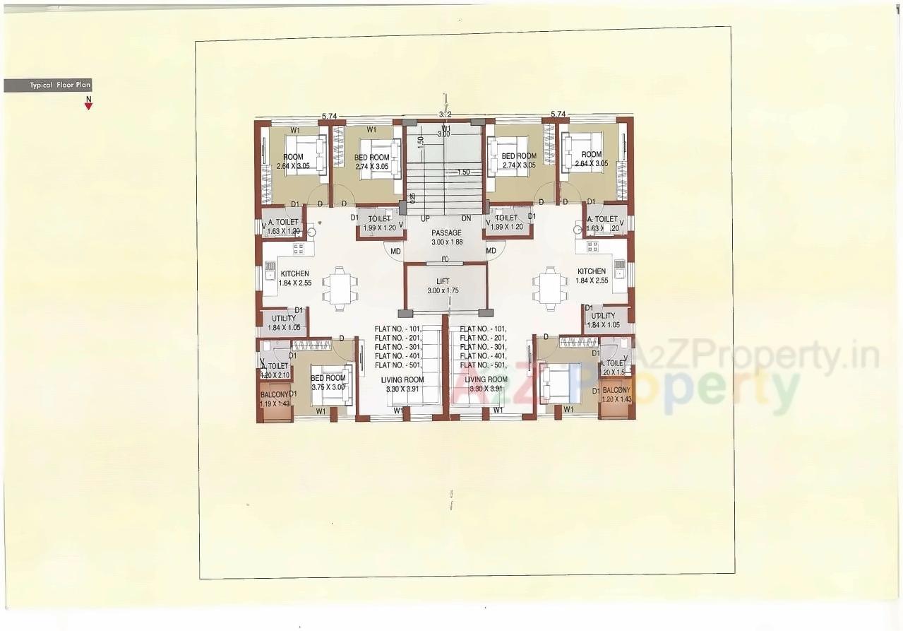 Layout of real estate project Vaastu Luxuriaa located at Dist, Navsari, Gujarat