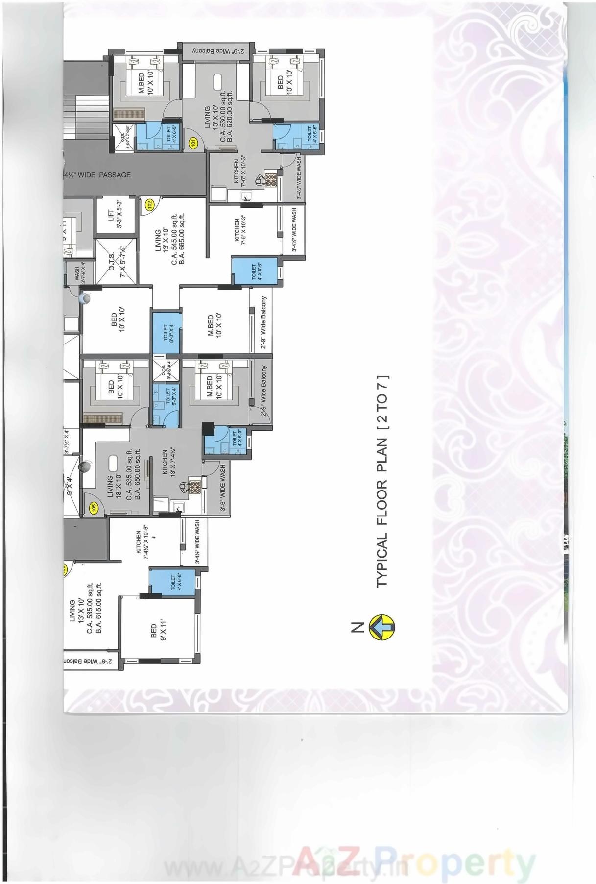 Layout of real estate project Vedant Heights located at Sisodra-taluko--distinct, Navsari, Gujarat
