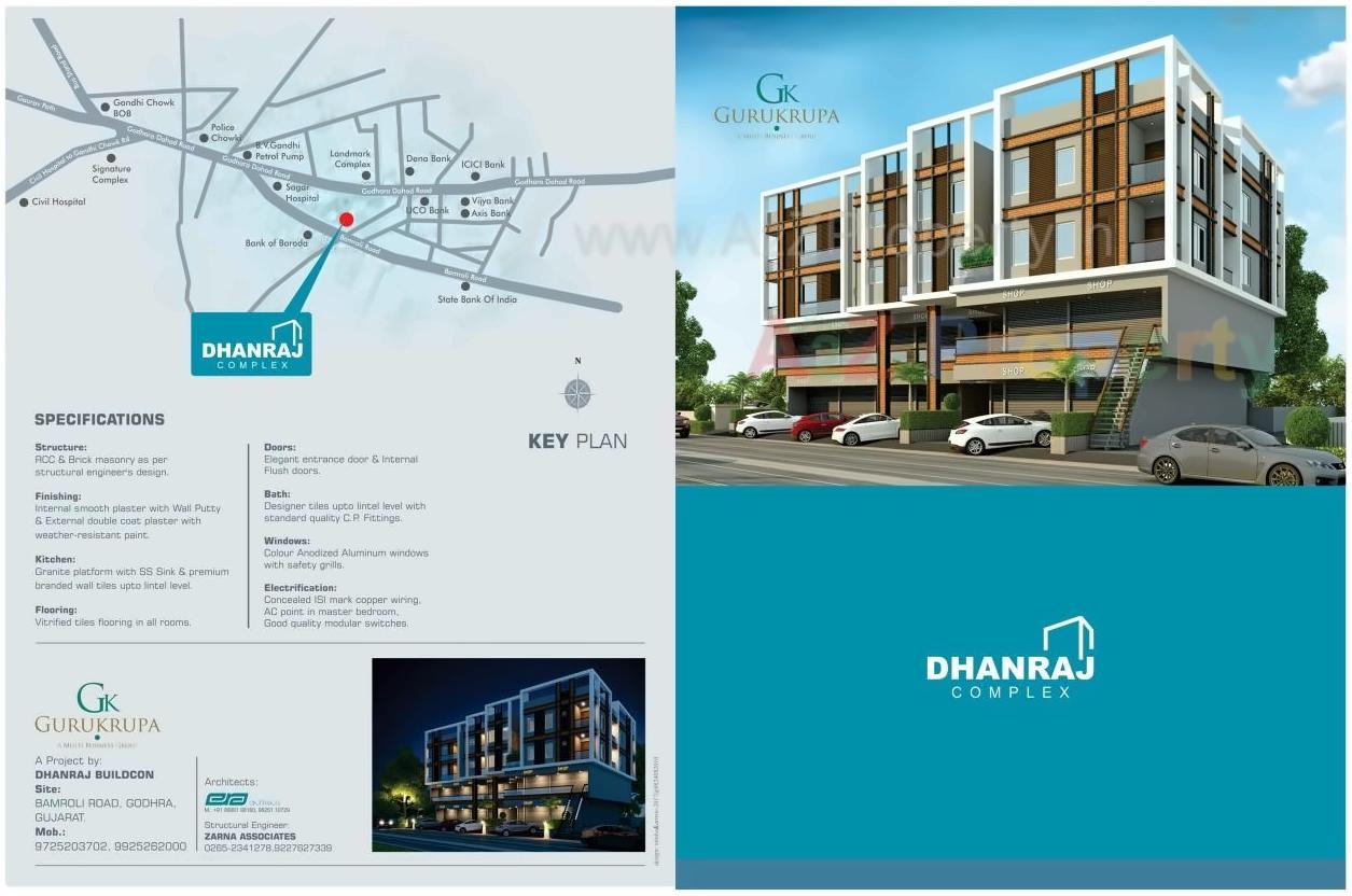  of real estate project Dhanraj Complex located at Godhara, Panchmahals, Gujarat