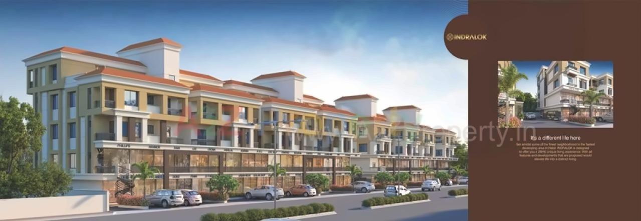 3D Elevation of real estate project Indralok located at Halol, Panchmahals, Gujarat