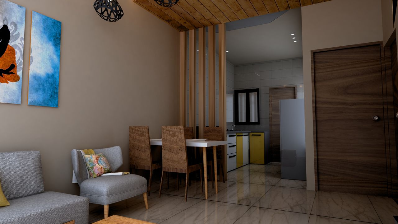 Dining  of real estate project Maruti Nandan located at Kalol, Panchmahals, Gujarat