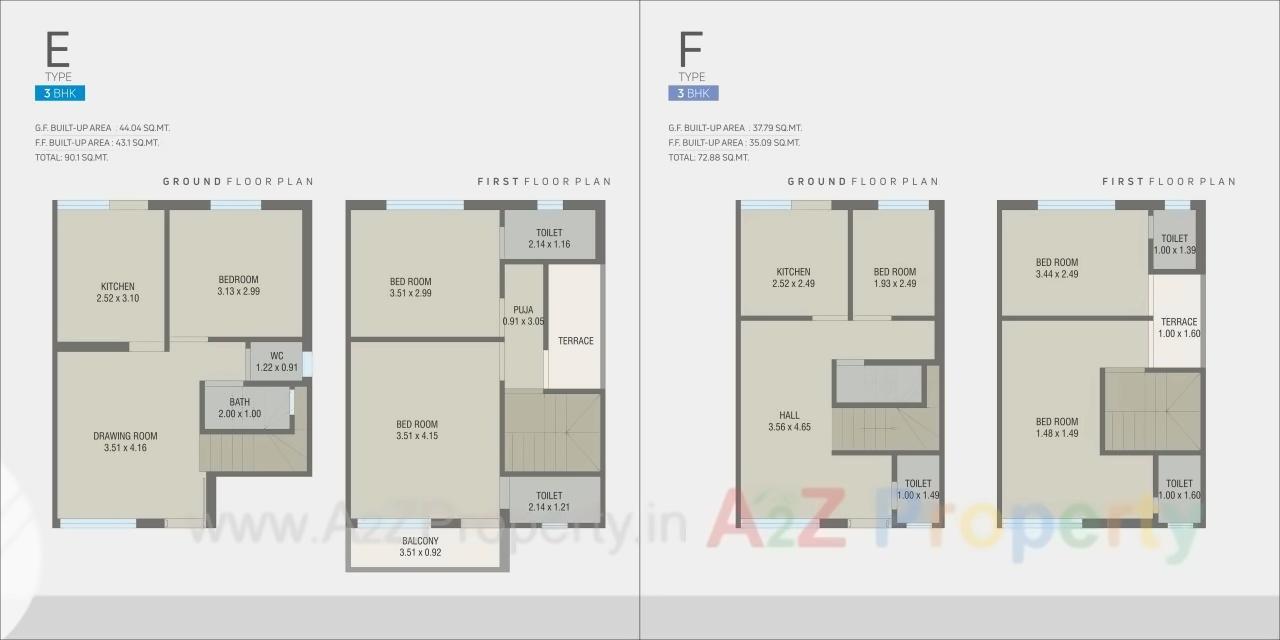 Layout of real estate project Minaxi Bungalows located at Godhra, Panchmahals, Gujarat