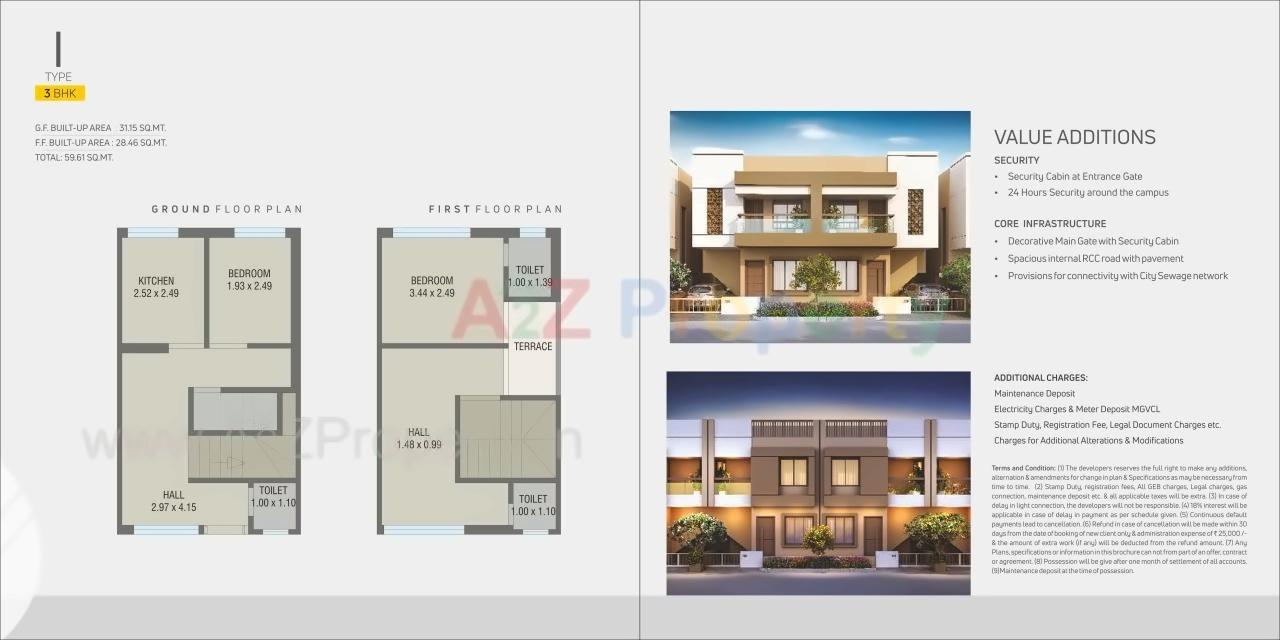 Layout of real estate project Minaxi Bungalows located at Godhra, Panchmahals, Gujarat