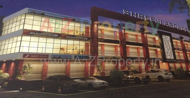 3D Elevation of real estate project Shreeji Arcade located at Halol, Panchmahals, Gujarat