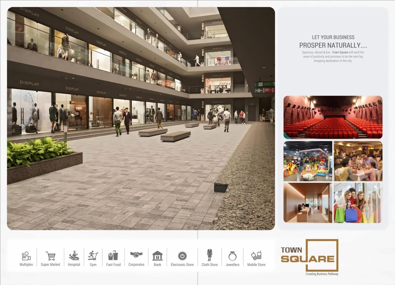 3D Elevation of real estate project Town Square located at Halol, Panchmahals, Gujarat