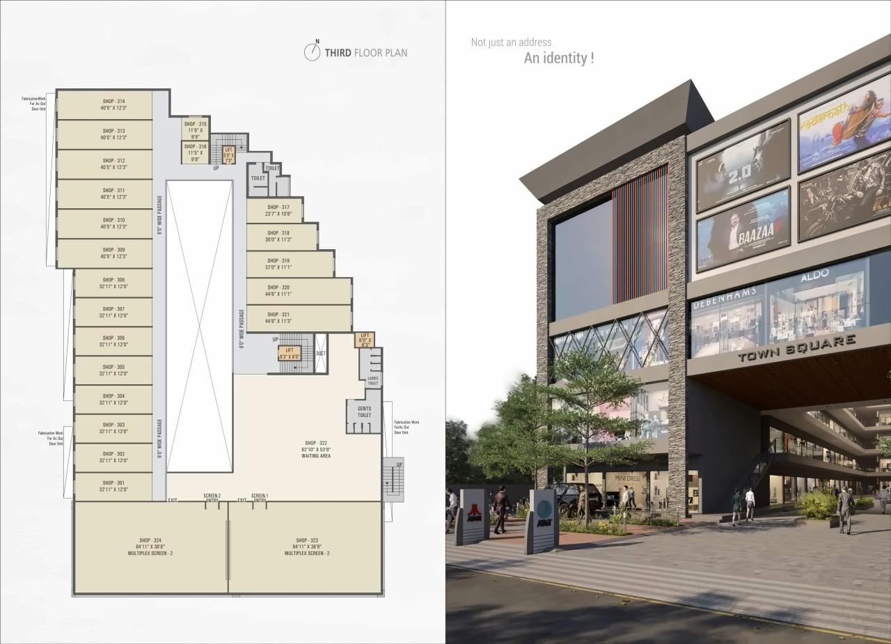 Layout of real estate project Town Square located at Halol, Panchmahals, Gujarat