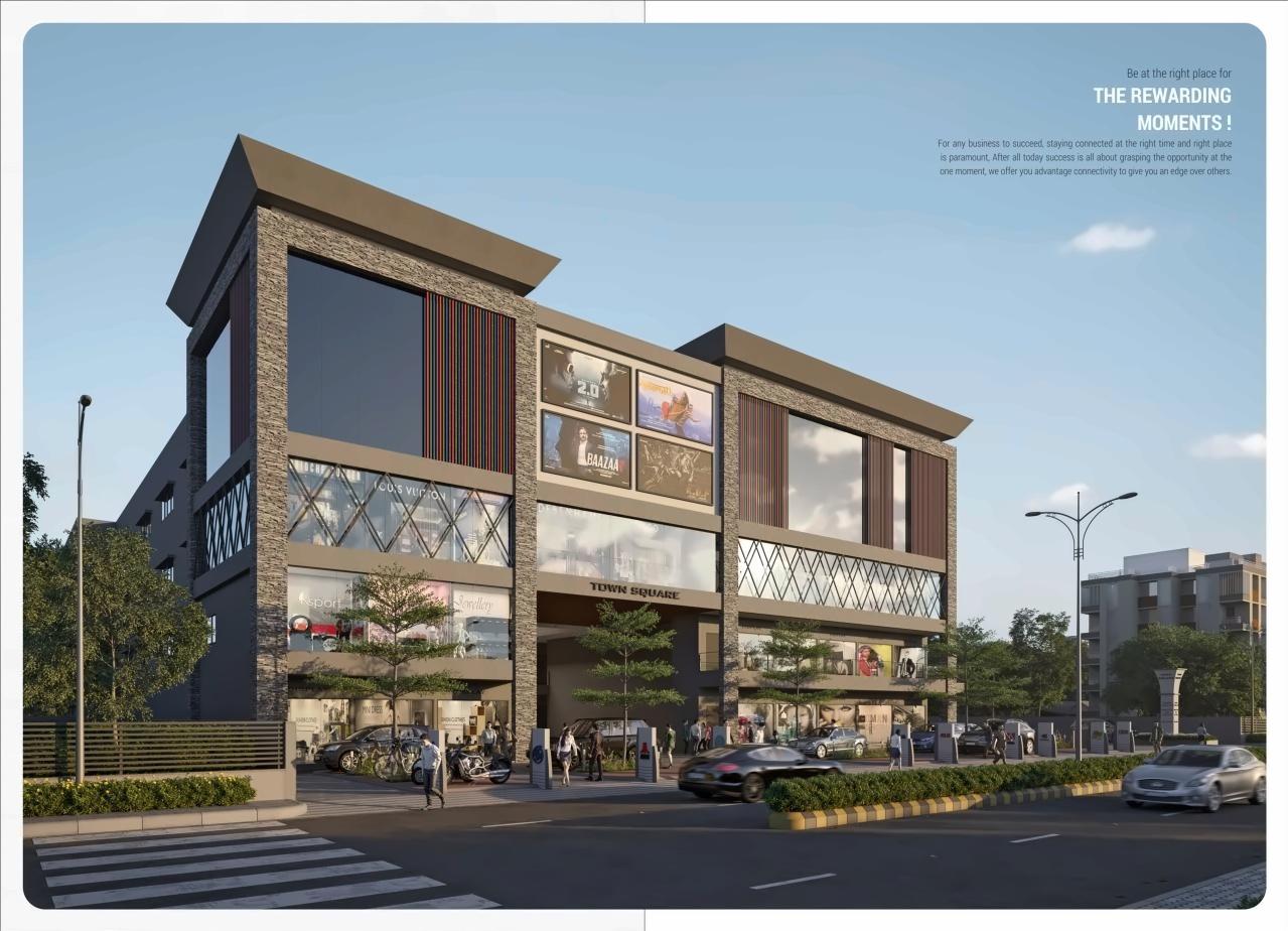 3D Elevation of real estate project Town Square located at Halol, Panchmahals, Gujarat