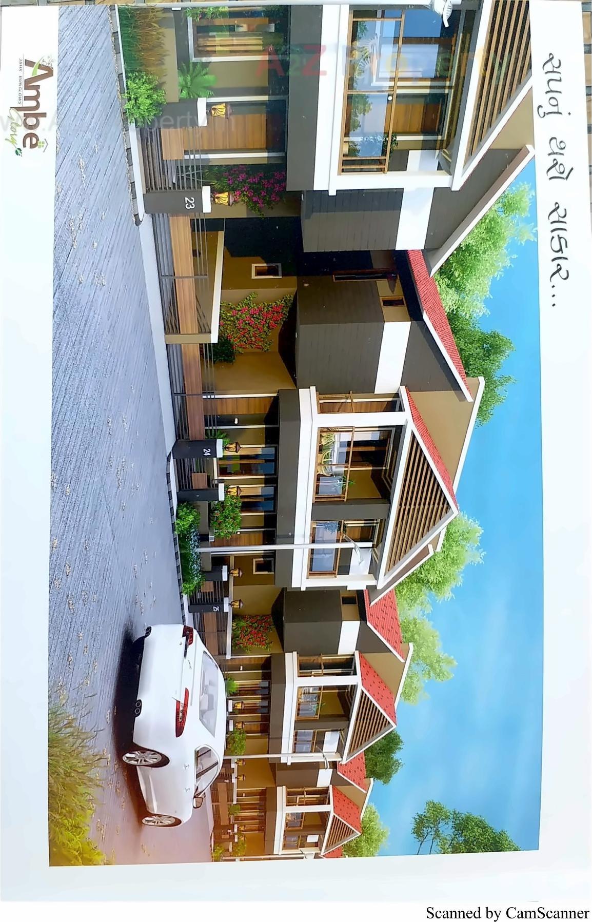 3D Elevation of real estate project Ambe Glory located at Samalpati, Patan, Gujarat