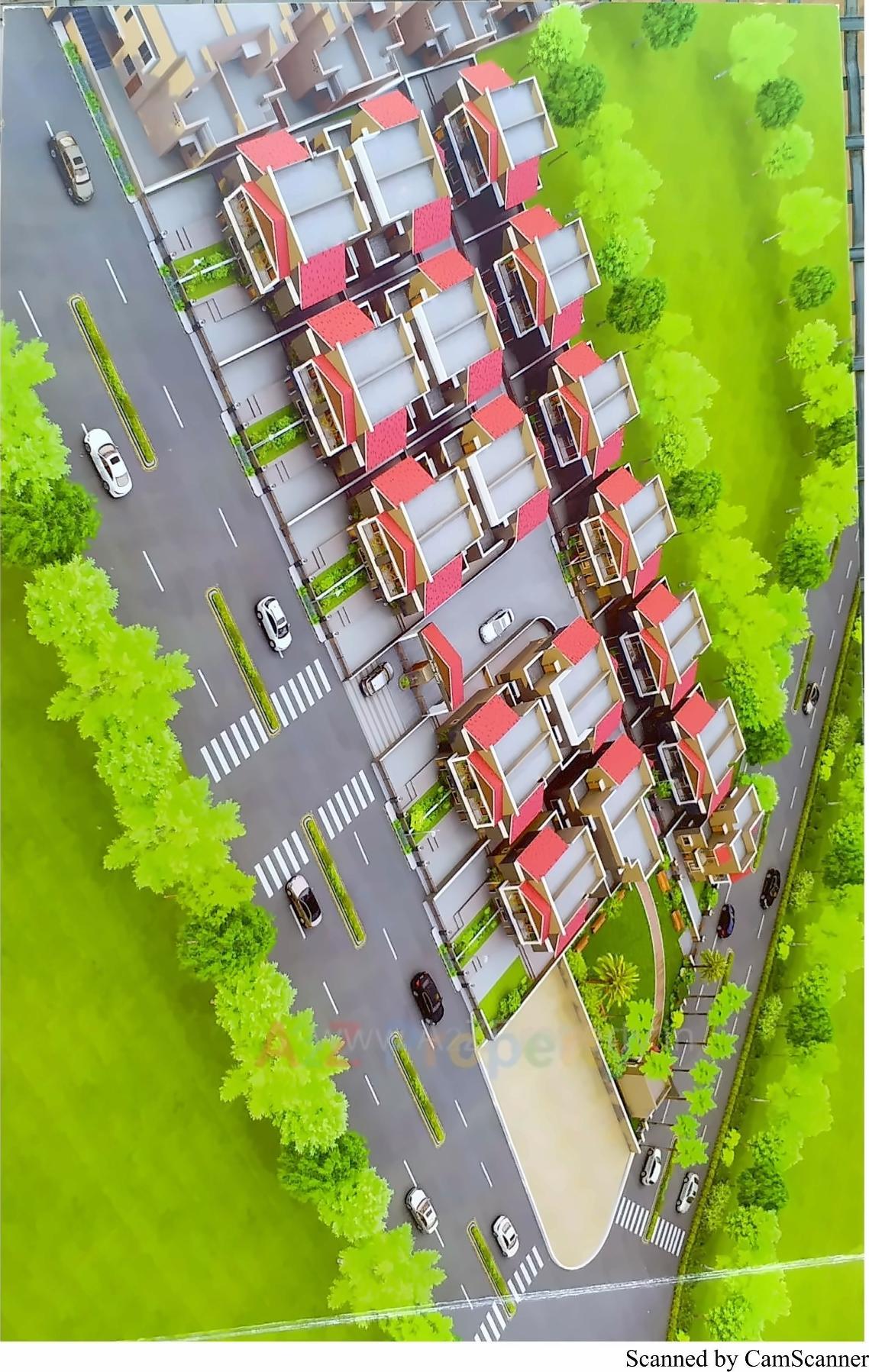 3D Elevation of real estate project Ambe Glory located at Samalpati, Patan, Gujarat