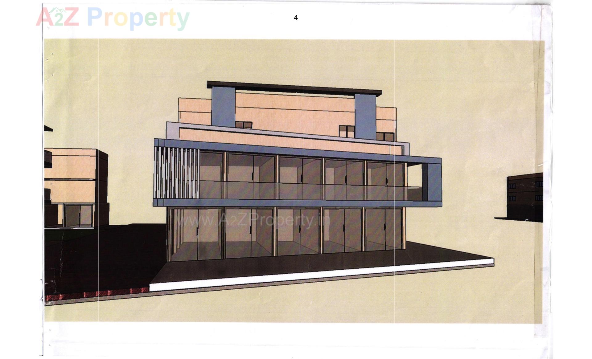 3D Elevation of real estate project Balaji Trade Center located at Radhanpur, Patan, Gujarat