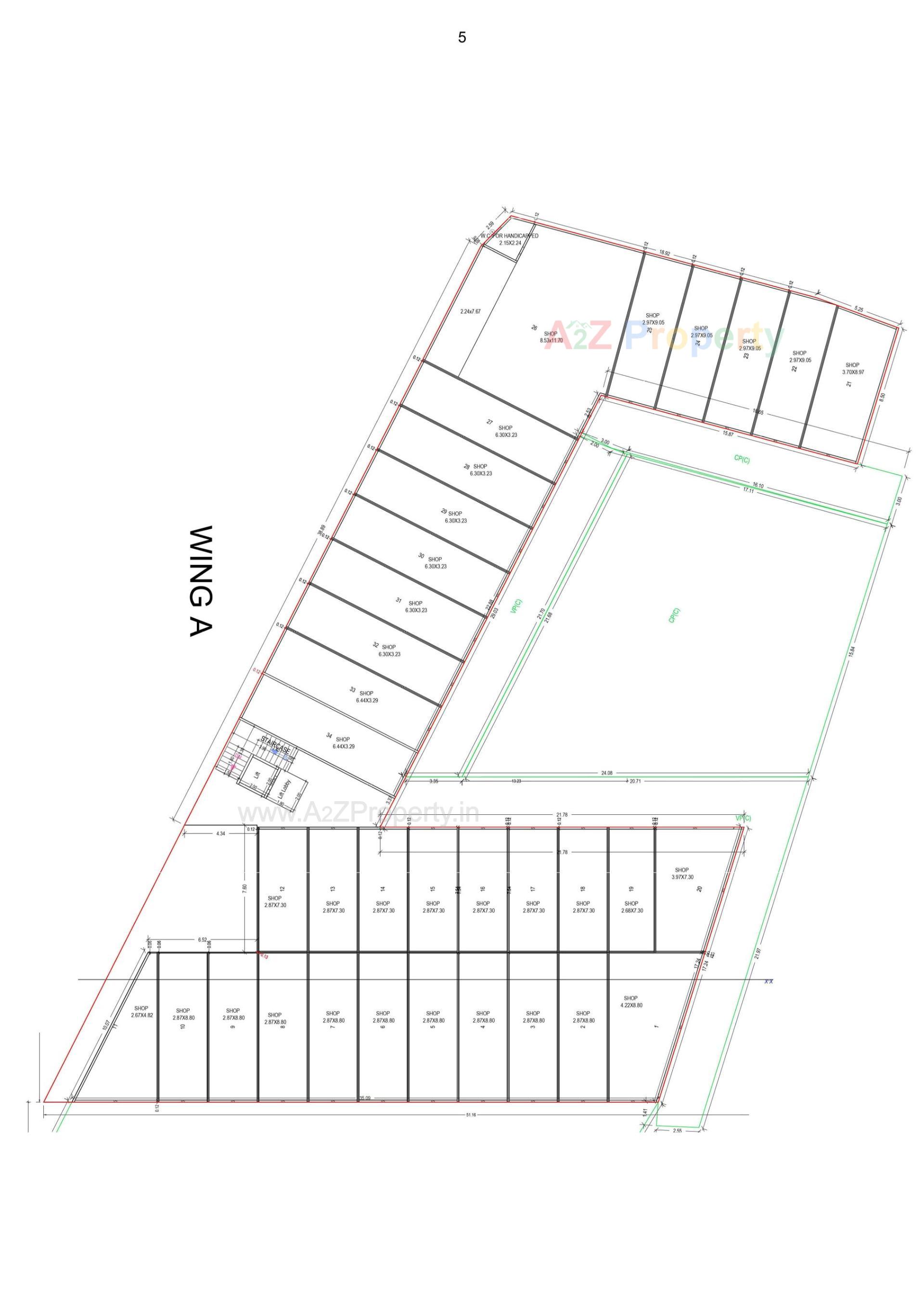 Layout of real estate project Balaji Trade Center located at Radhanpur, Patan, Gujarat