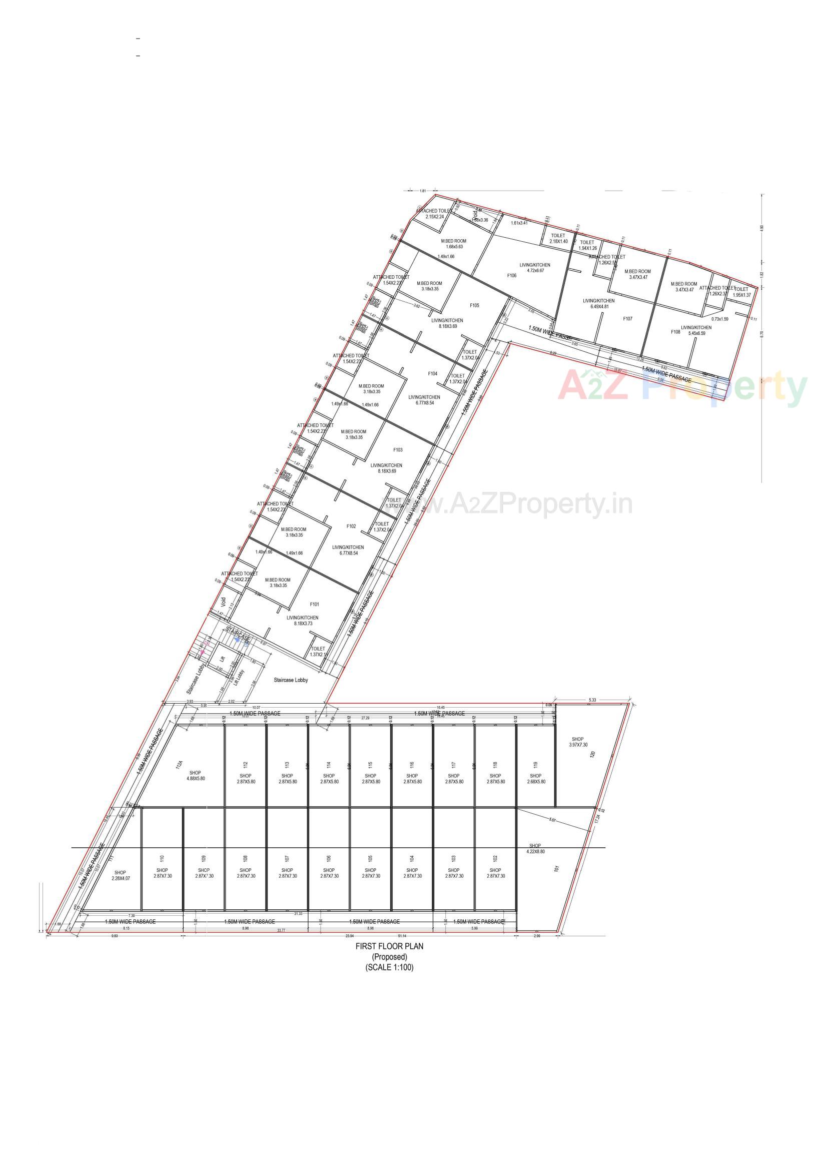 Layout of real estate project Balaji Trade Center located at Radhanpur, Patan, Gujarat