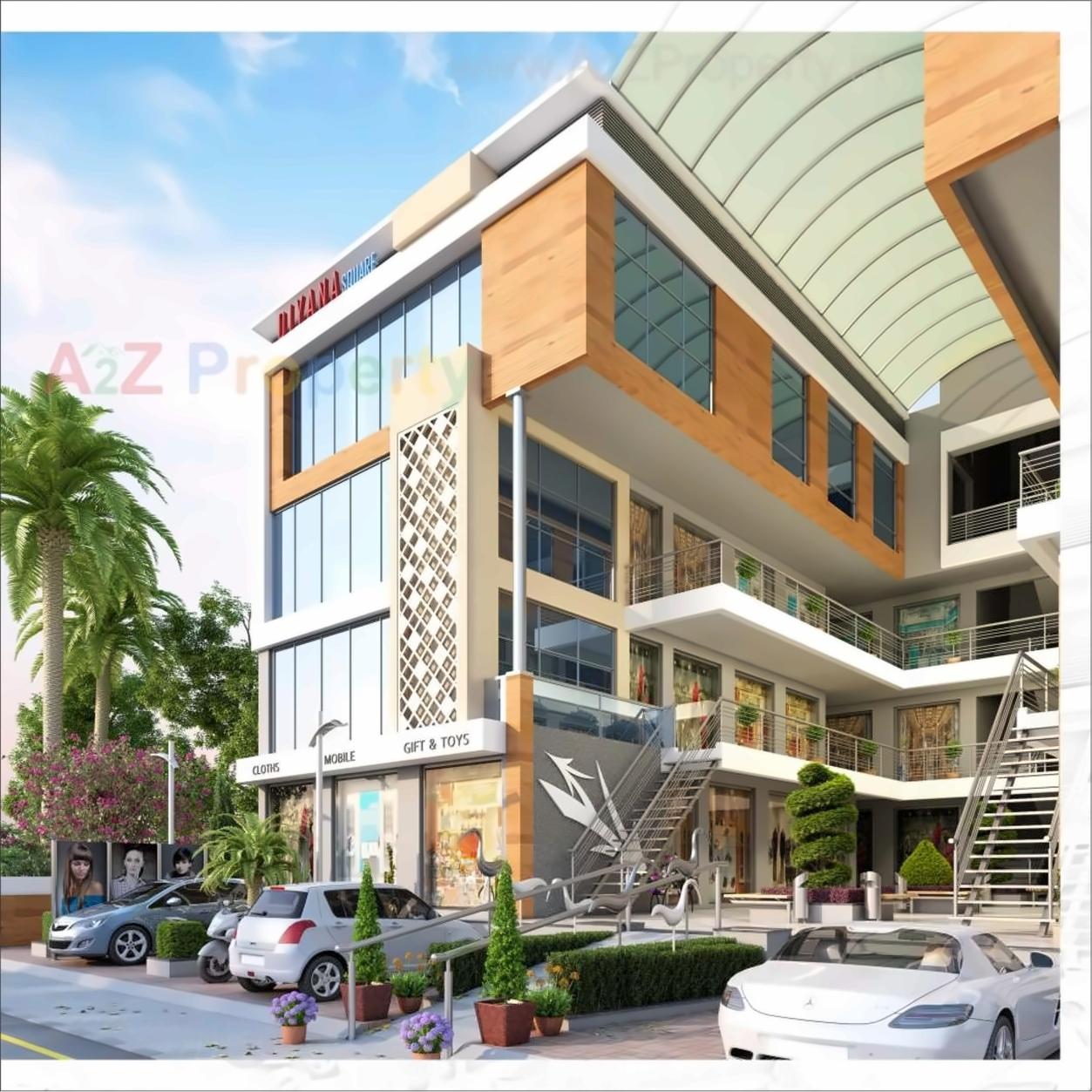 3D Elevation of real estate project Diyana Square located at Gungadipati, Patan, Gujarat