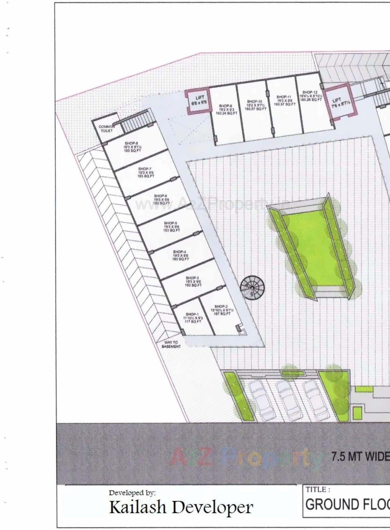 Layout of real estate project Iscon Ambika located at Radhanpur, Patan, Gujarat