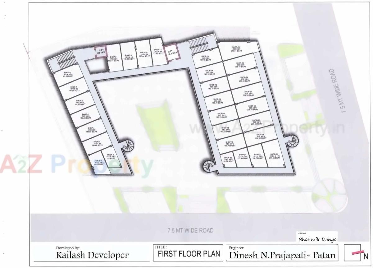 Layout of real estate project Iscon Ambika located at Radhanpur, Patan, Gujarat