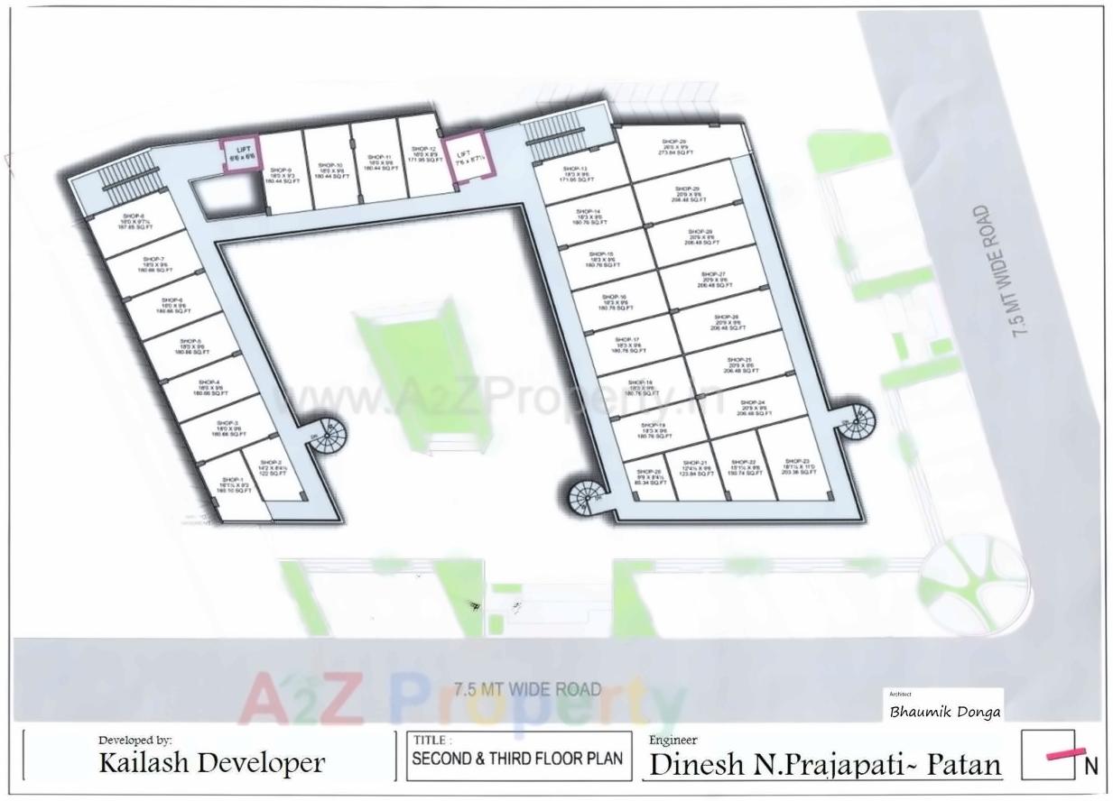 Layout of real estate project Iscon Ambika located at Radhanpur, Patan, Gujarat