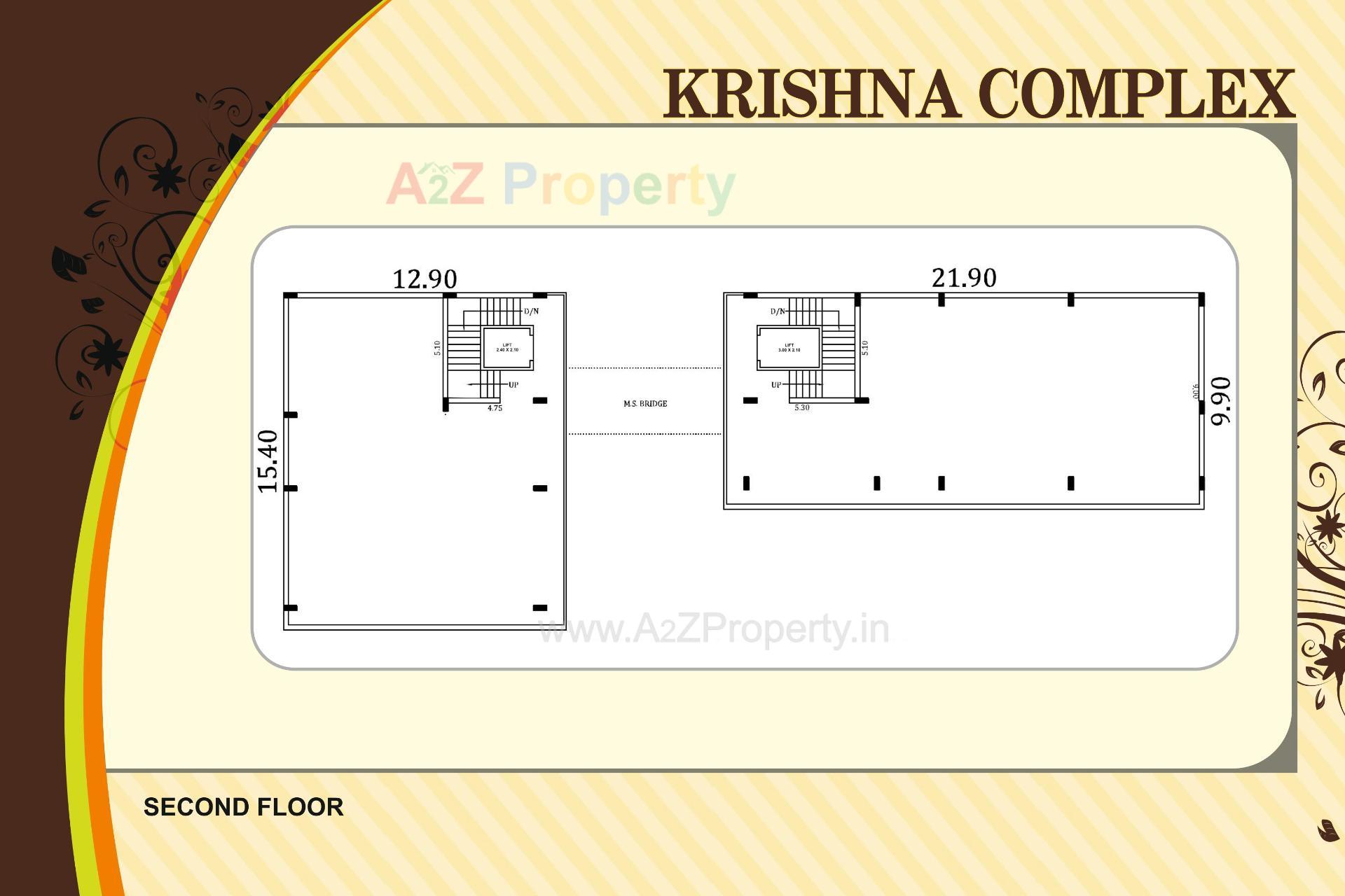 Layout of real estate project Krishna Complex located at Gangdipati, Patan, Gujarat