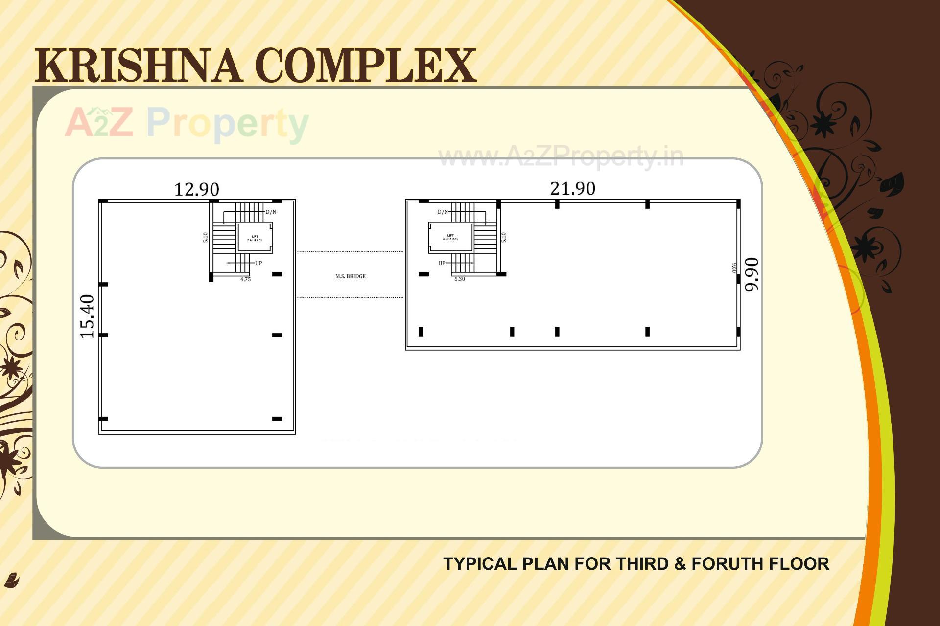 Layout of real estate project Krishna Complex located at Gangdipati, Patan, Gujarat
