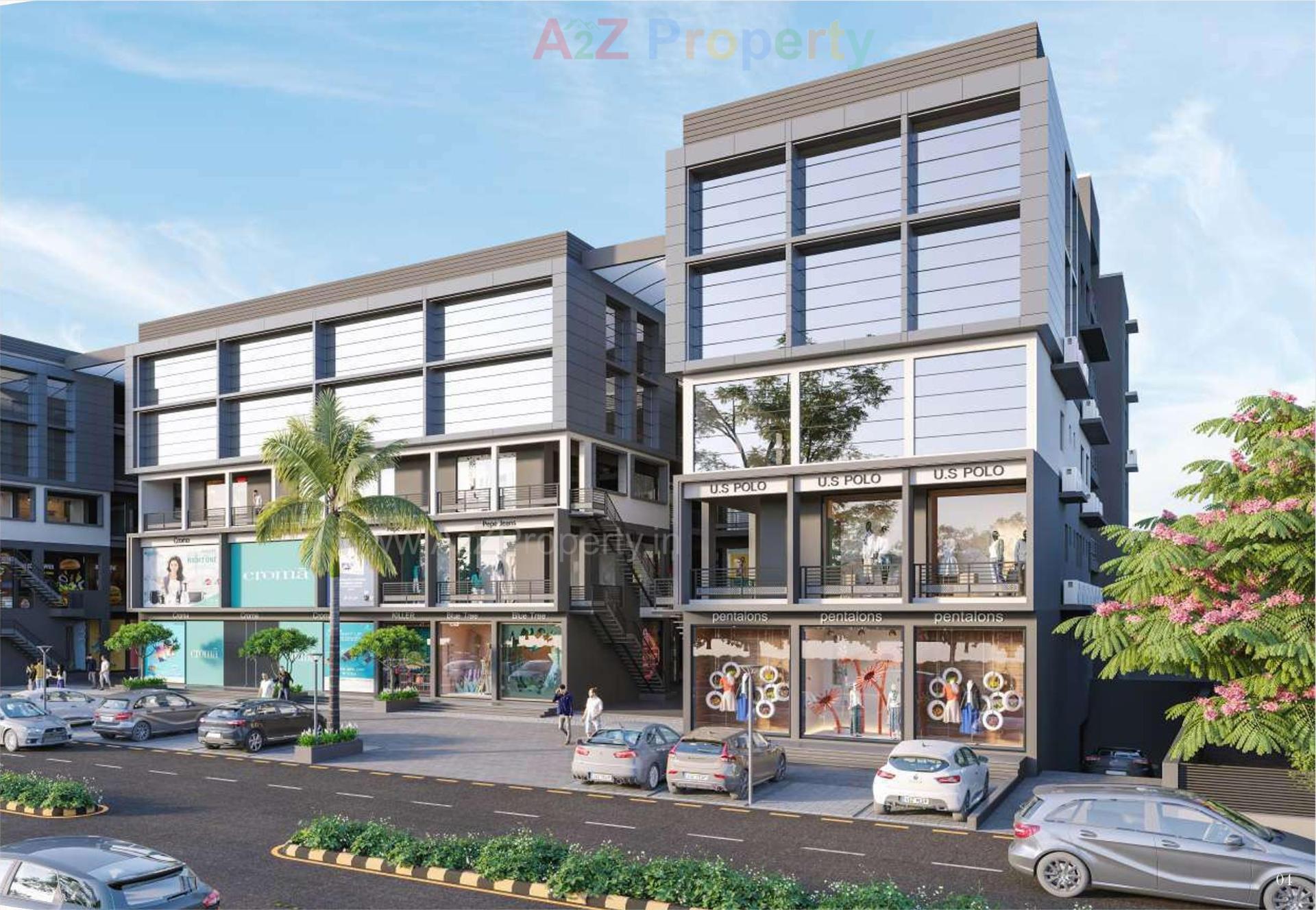 3D Elevation of real estate project Krushnam Skyline located at Gungdipati, Patan, Gujarat