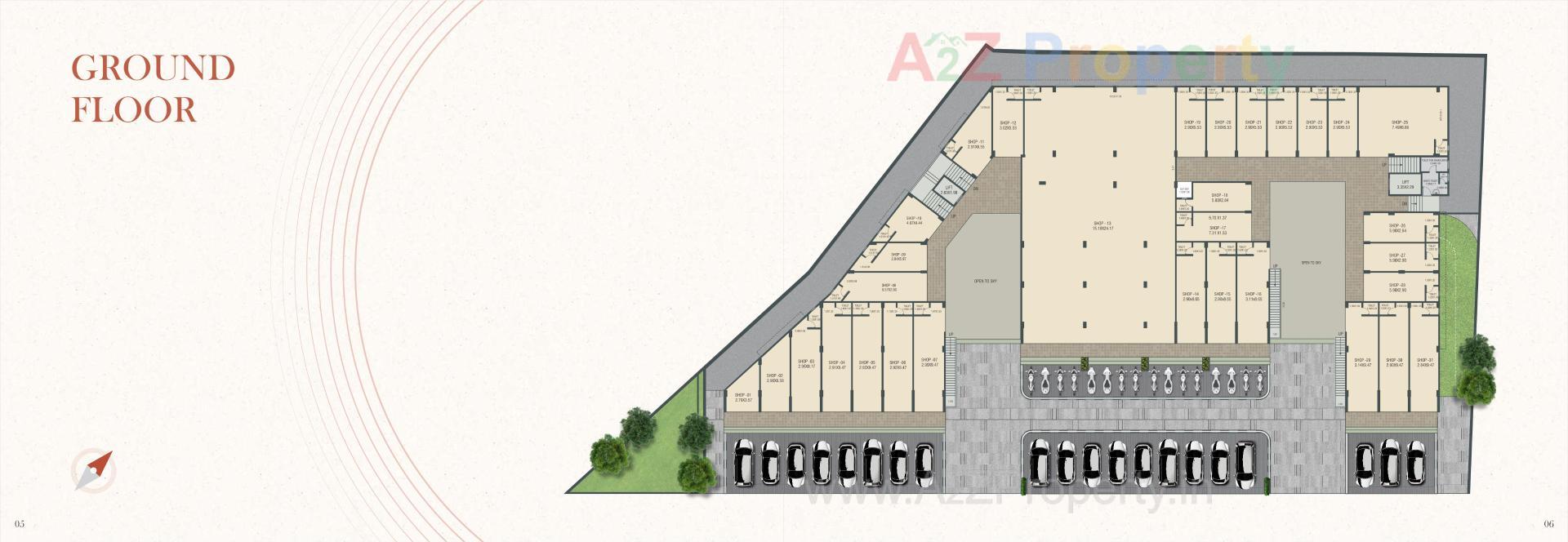 Layout of real estate project Krushnam Skyline located at Gungdipati, Patan, Gujarat
