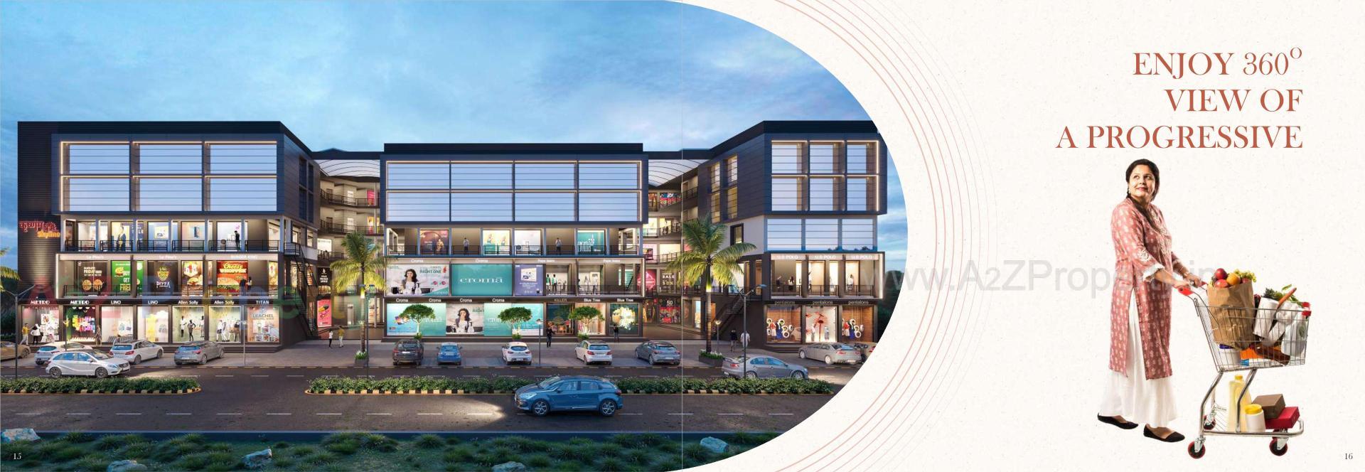 3D Elevation of real estate project Krushnam Skyline located at Gungdipati, Patan, Gujarat