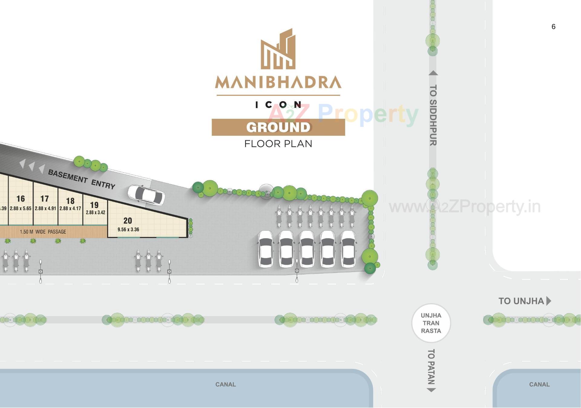 Layout of real estate project Manibhadra Icon located at Patan, Patan, Gujarat