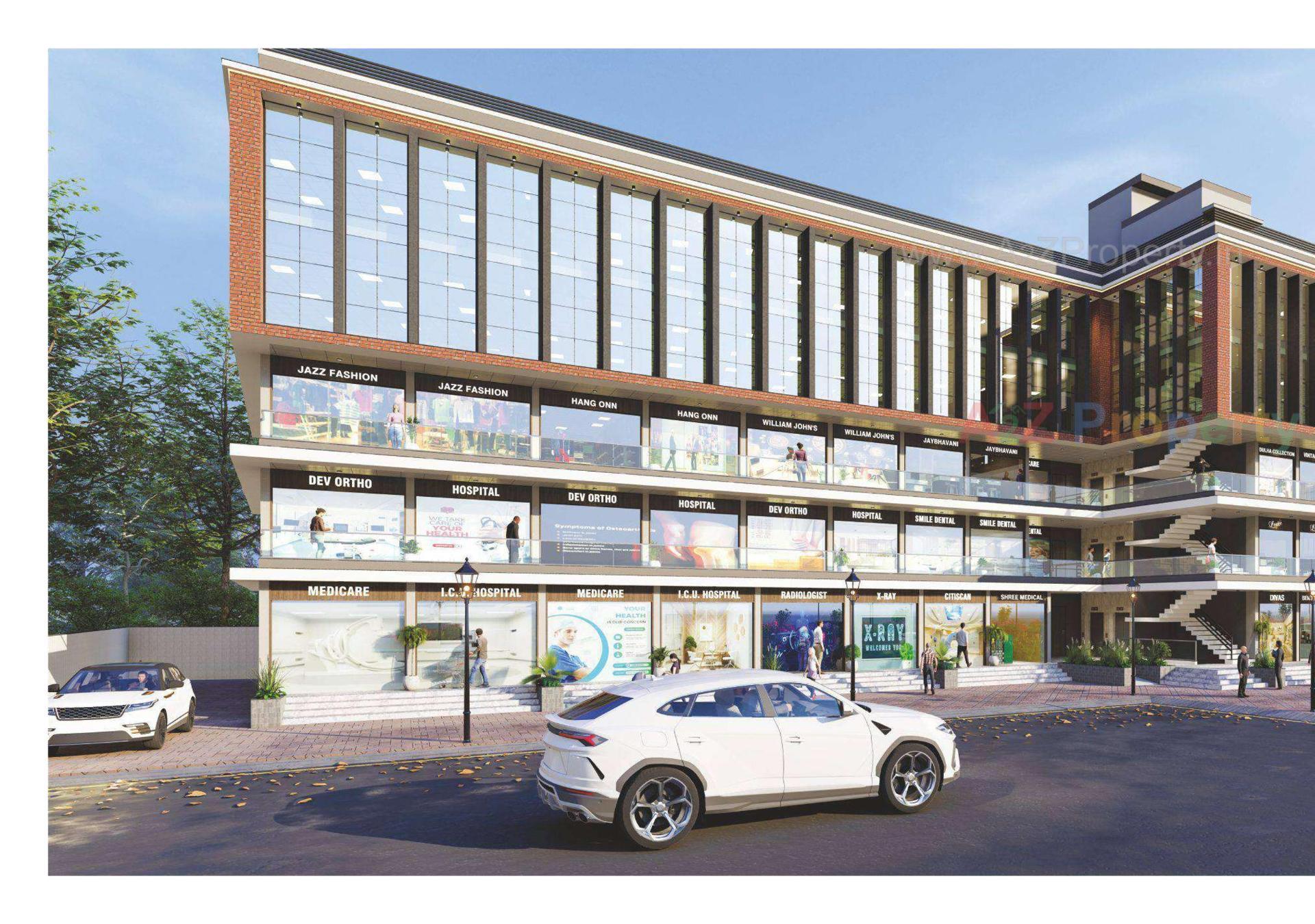 3D Elevation of real estate project Manibhadra Icon located at Patan, Patan, Gujarat