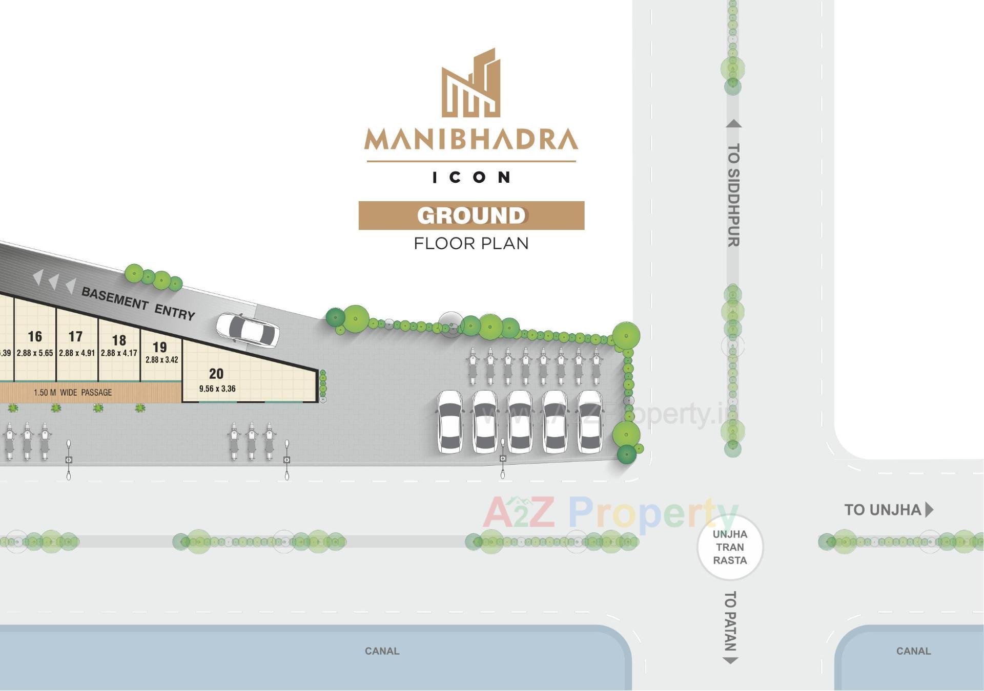 Layout of real estate project Manibhadra Icon located at Patan, Patan, Gujarat