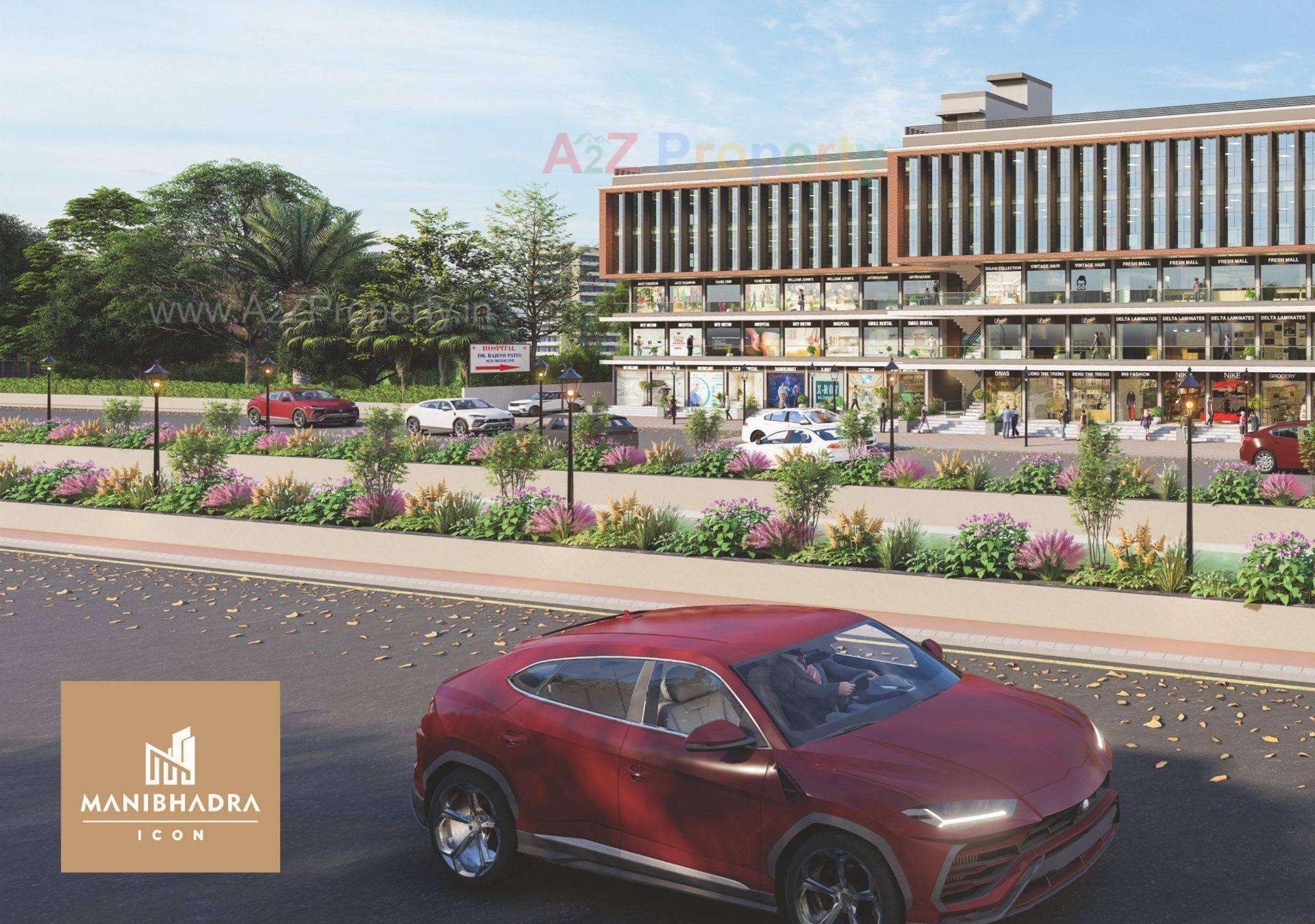 3D Elevation of real estate project Manibhadra Icon located at Patan, Patan, Gujarat