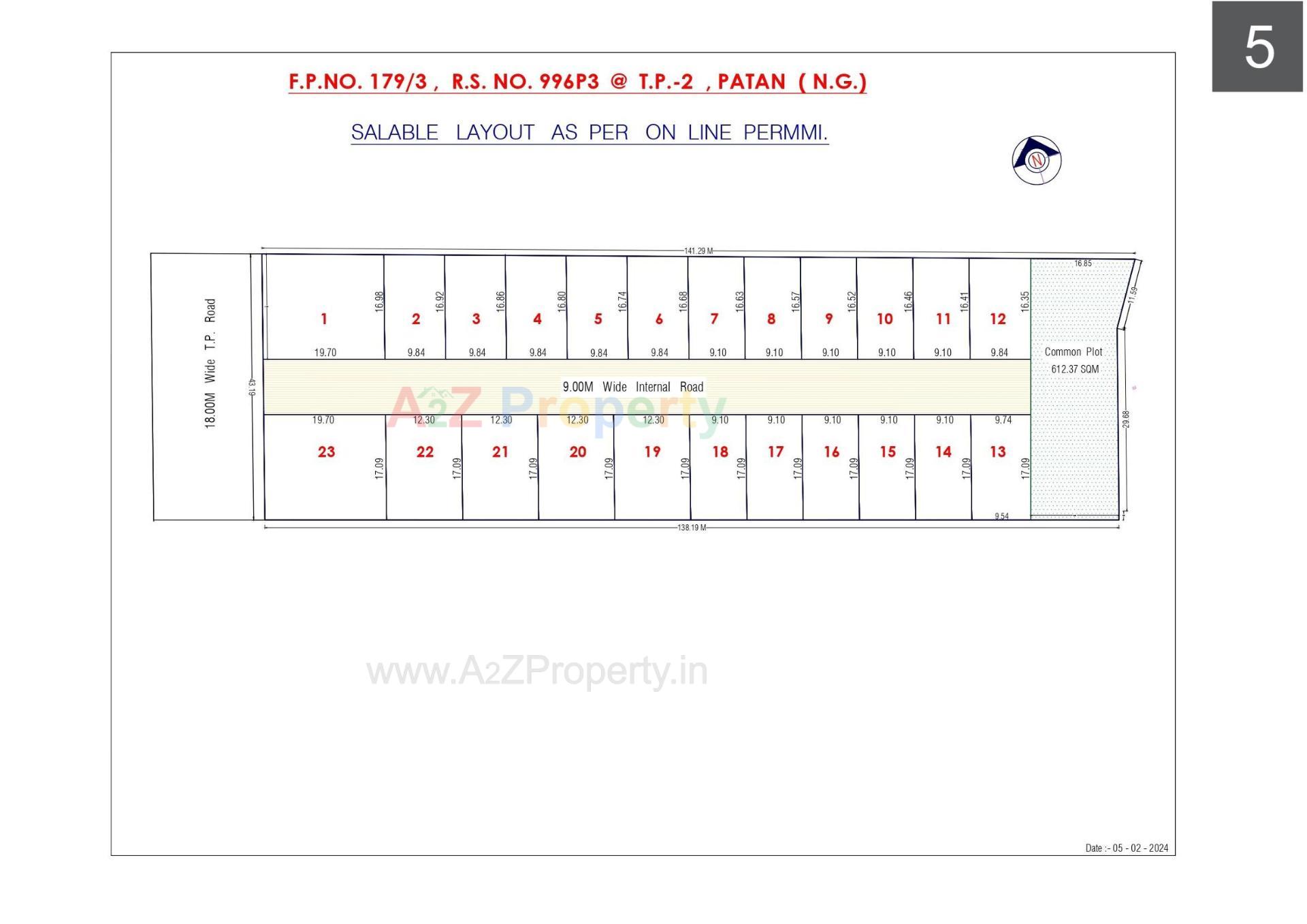Layout of real estate project Sarthi Upland located at Samalpati, Patan, Gujarat