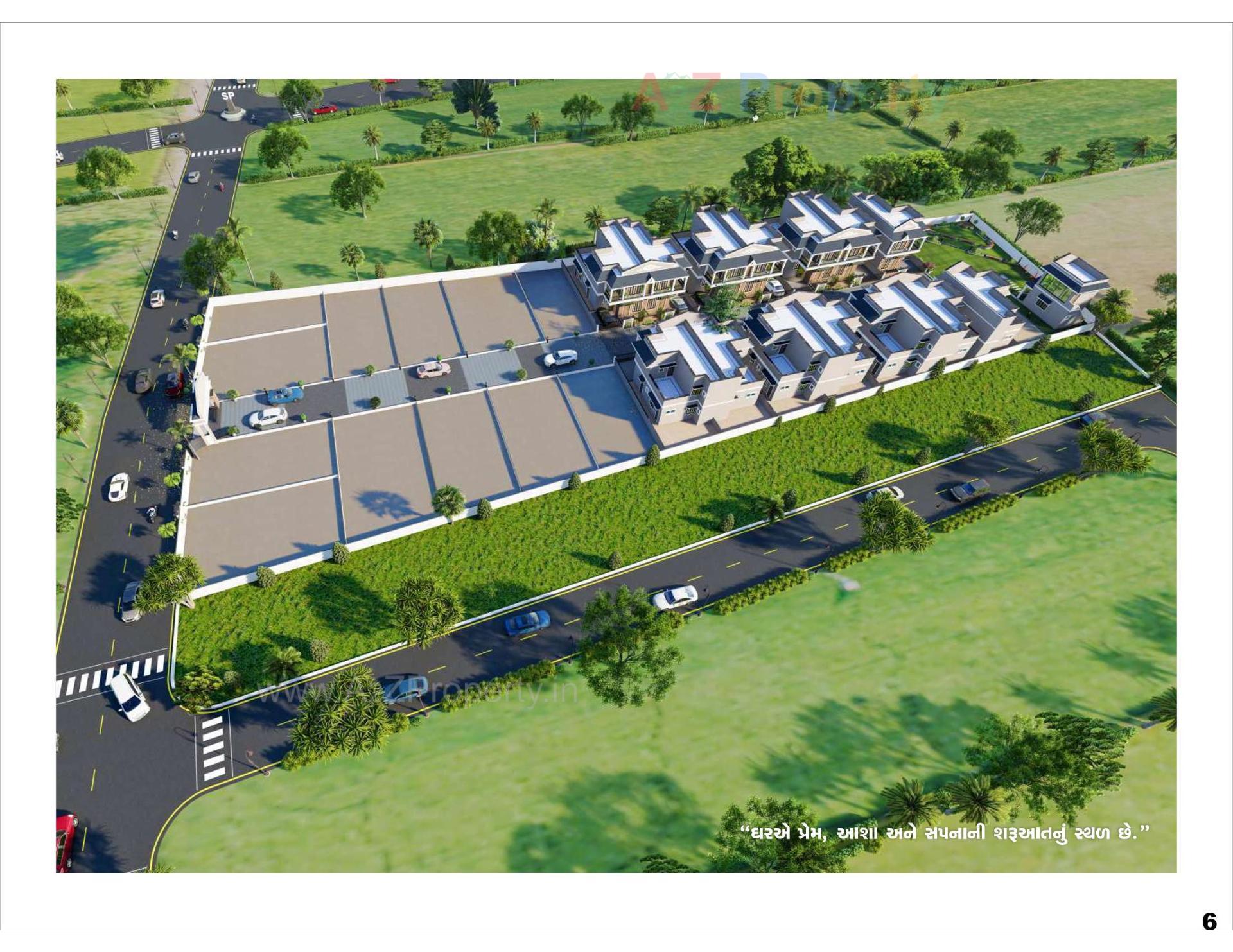 3D Elevation of real estate project Suleshwari Sanidhya located at Samalpati, Patan, Gujarat